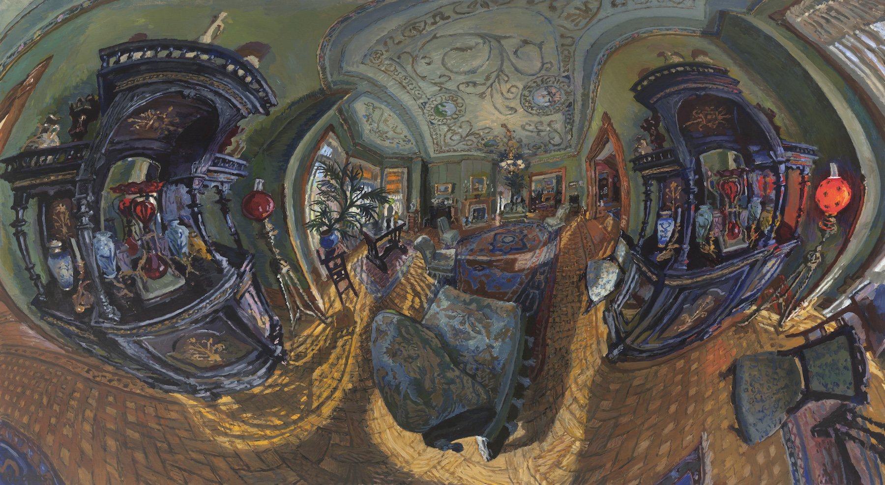    Miller House  , 56” x 102”, oil on canvas 