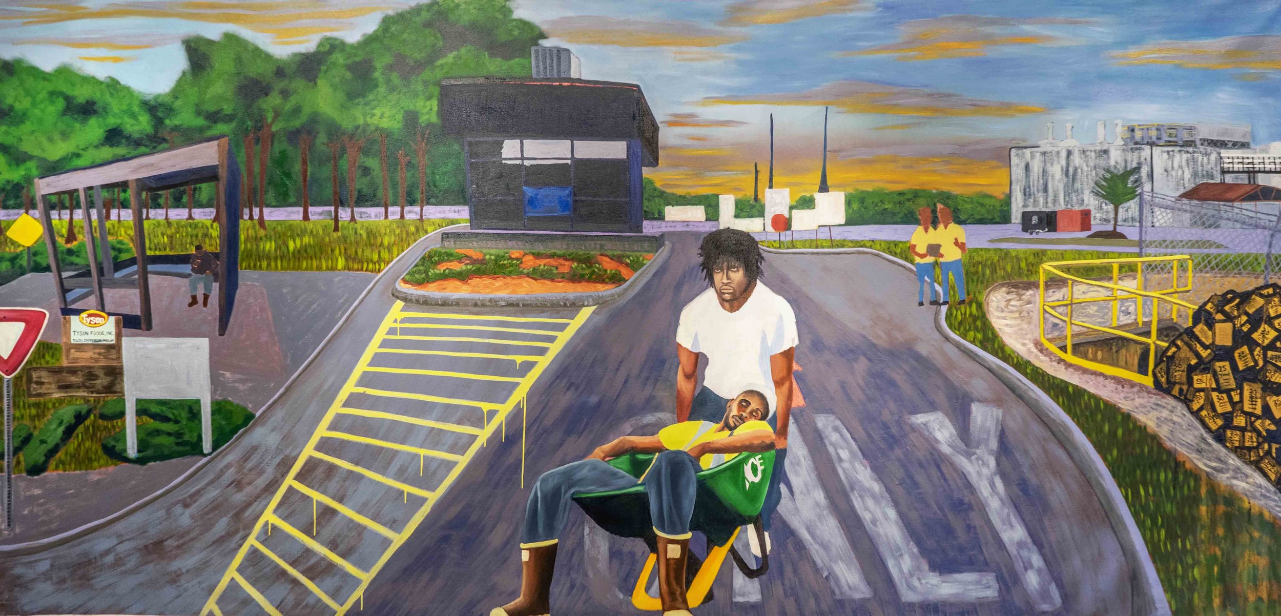    More than just Another Nigga  , 7’ x 13’, oil on canvas 