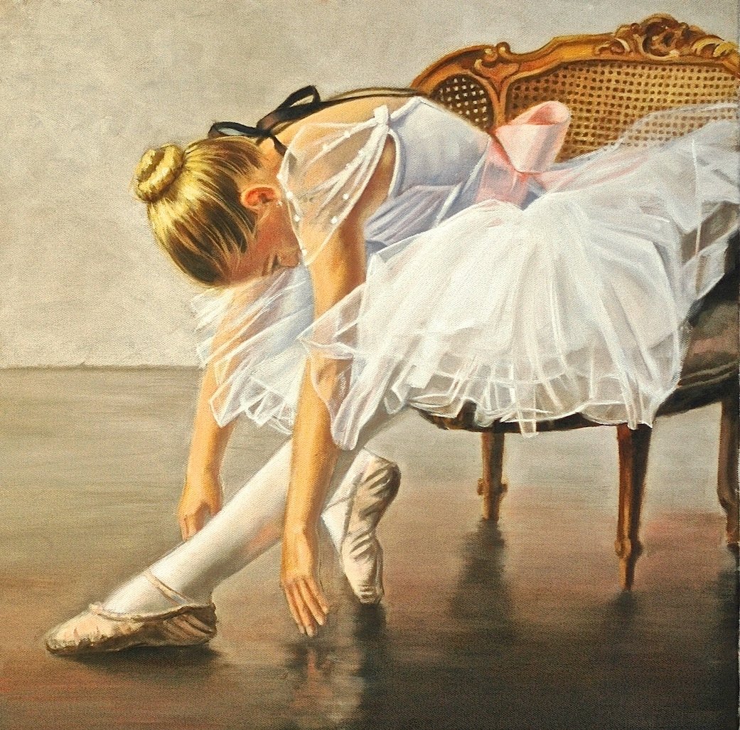    Young Ballerina  , 26” x 26”, oil on linen 