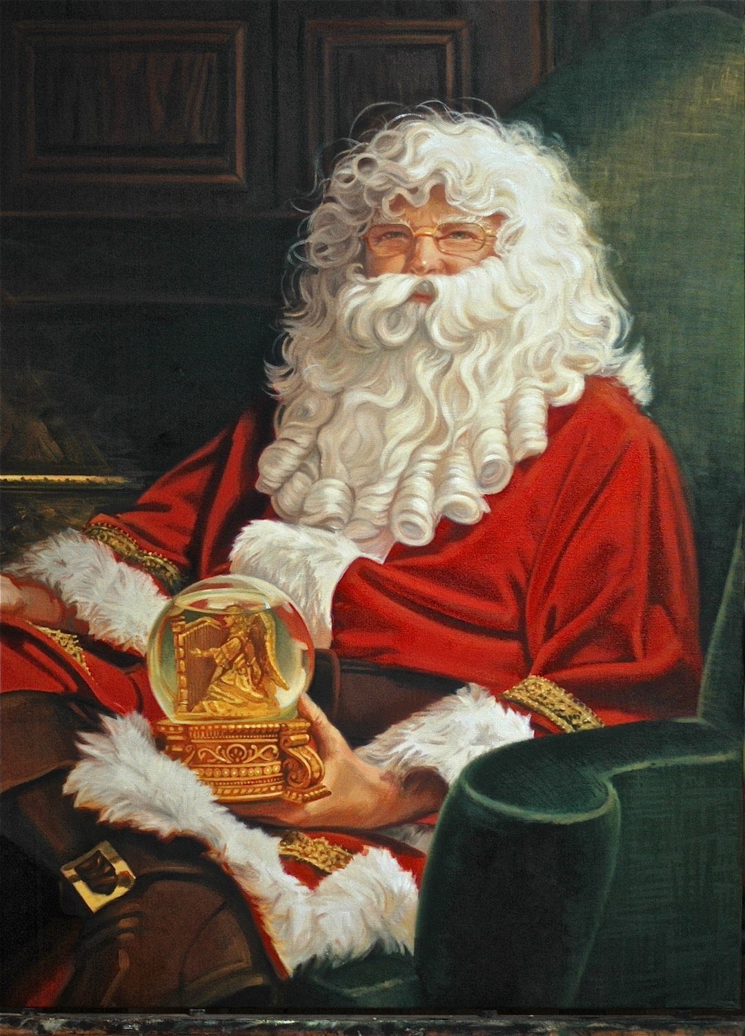    Santa at Home, aka My Brother Charlie  , 42” x 32”, oil on linen, Arkansas Governor’s Mansion Permanent Collection 