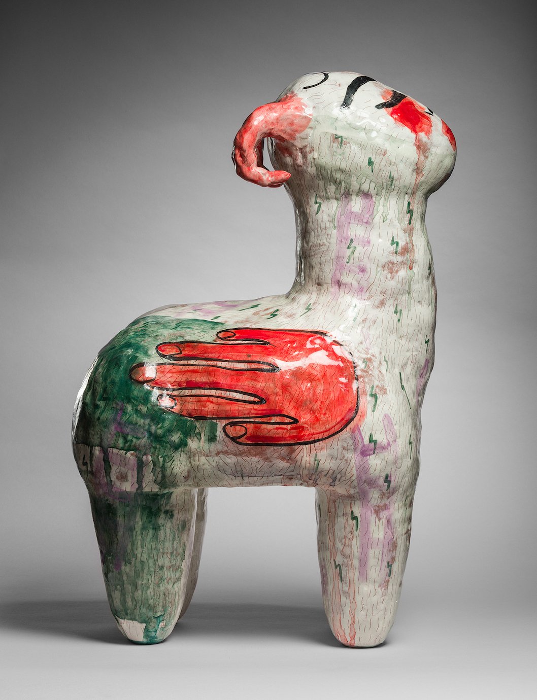 Hands as Wings , 19” x 17” x 9”, earthenware