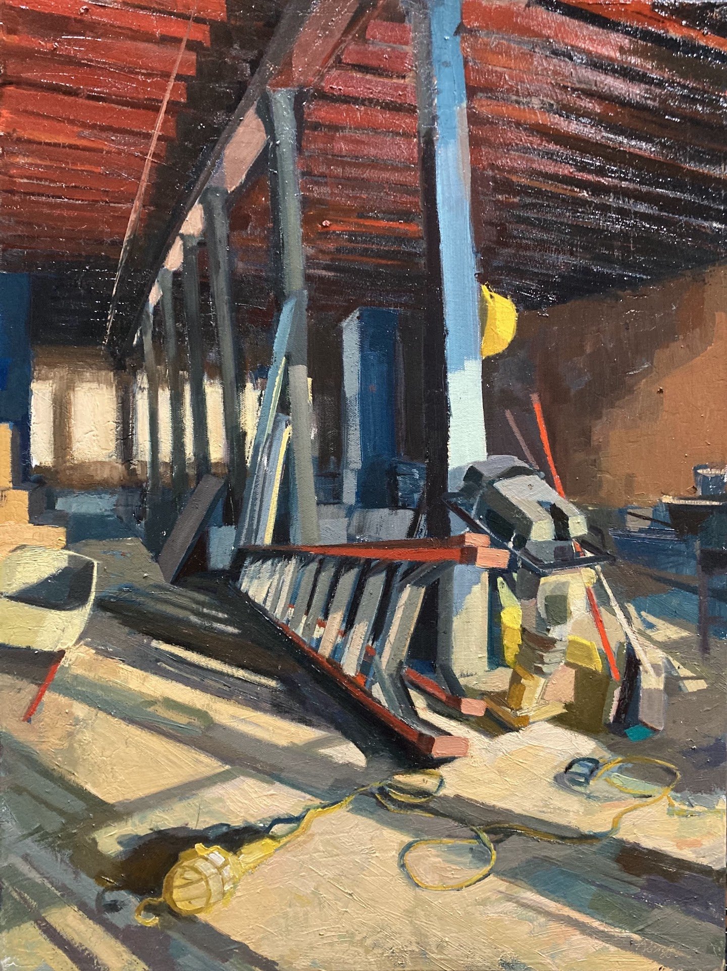    Sunset on the Job Site  , 24” x 18”, oil on canvas 