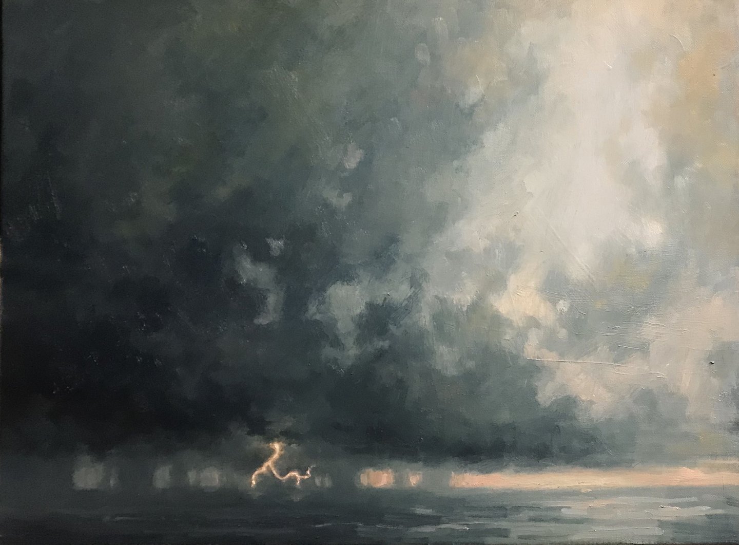    Incoming  , 20” x 24”, oil on canvas 