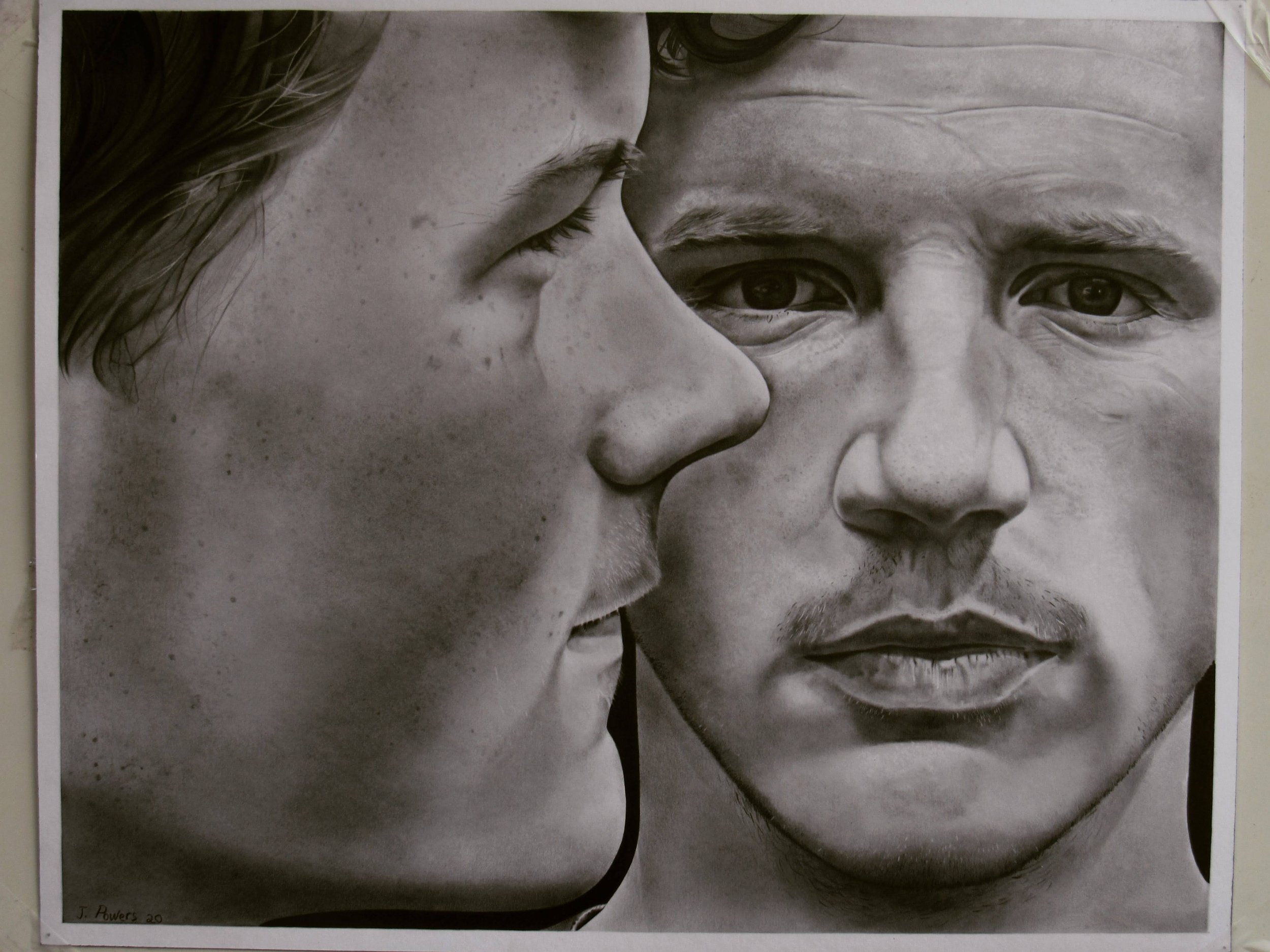 Brothers 15 14” x 16”, graphite on paper