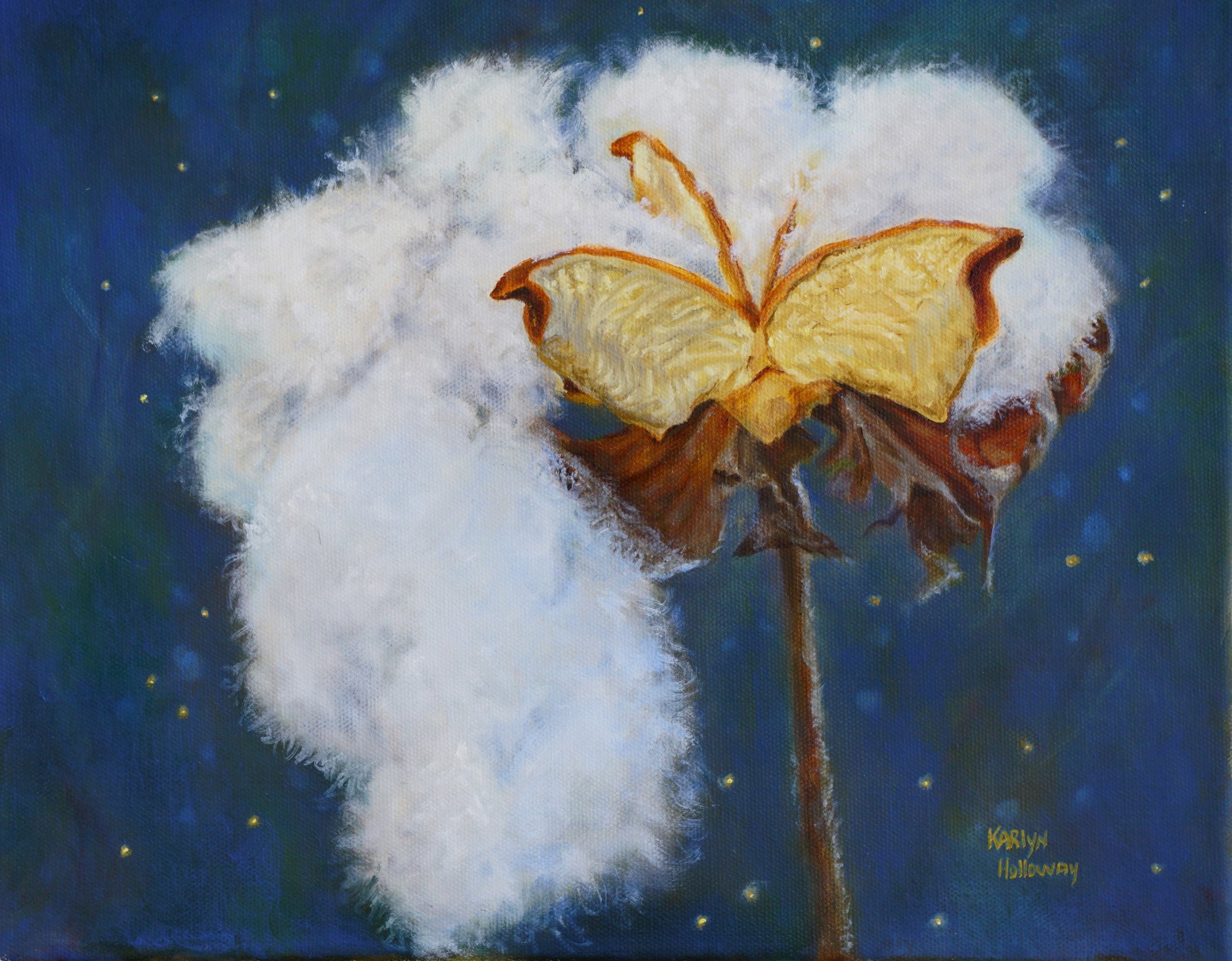    The Fireflies and the Butterfly  , 11” x 14”, oil on canvas 