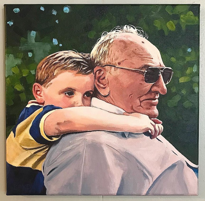   Grandpa  , 12” x 12”, acrylic on canvas 