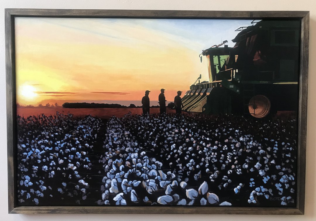    Sam’s First Harvest  , 24” x 36”, acrylic on canvas 
