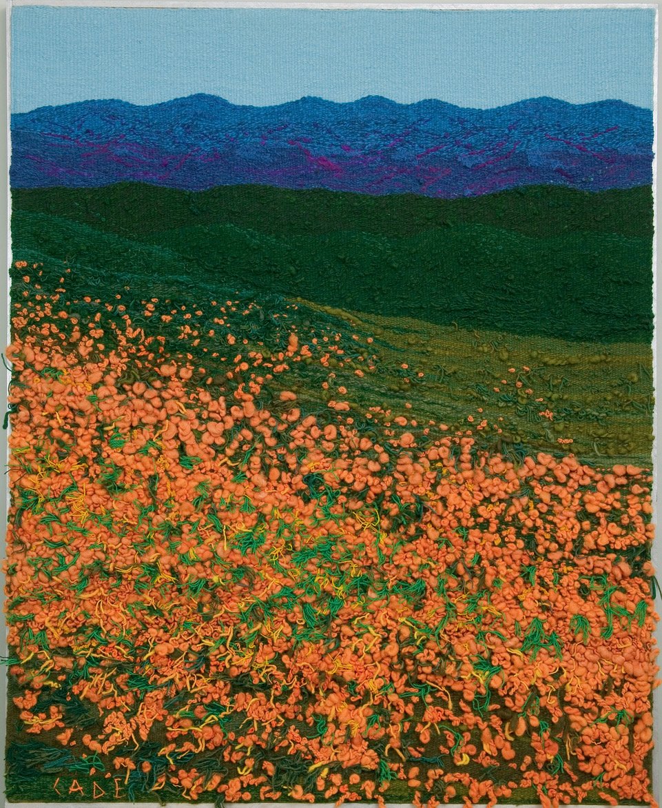    Flower Mountain  , 68” x 53” x 4”, weaving, handspun wool, linen warp 