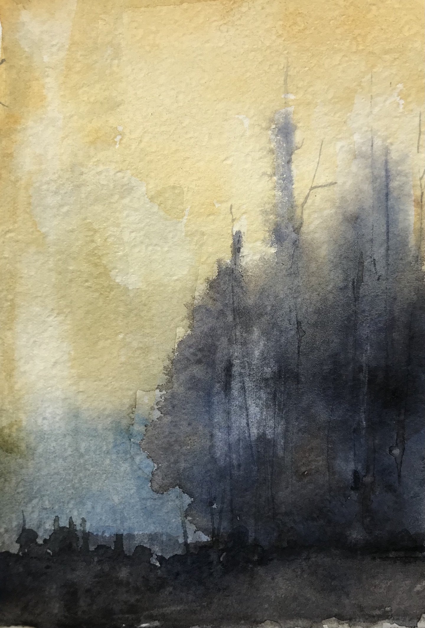     Misty Forest  , 10” x 7”, watercolor on paper 