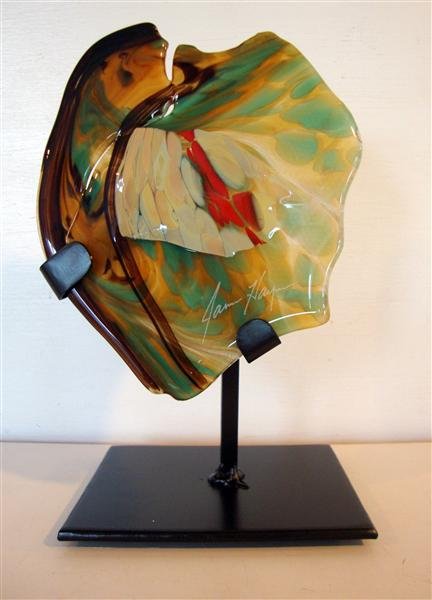    Sculpture  , glass and steel 