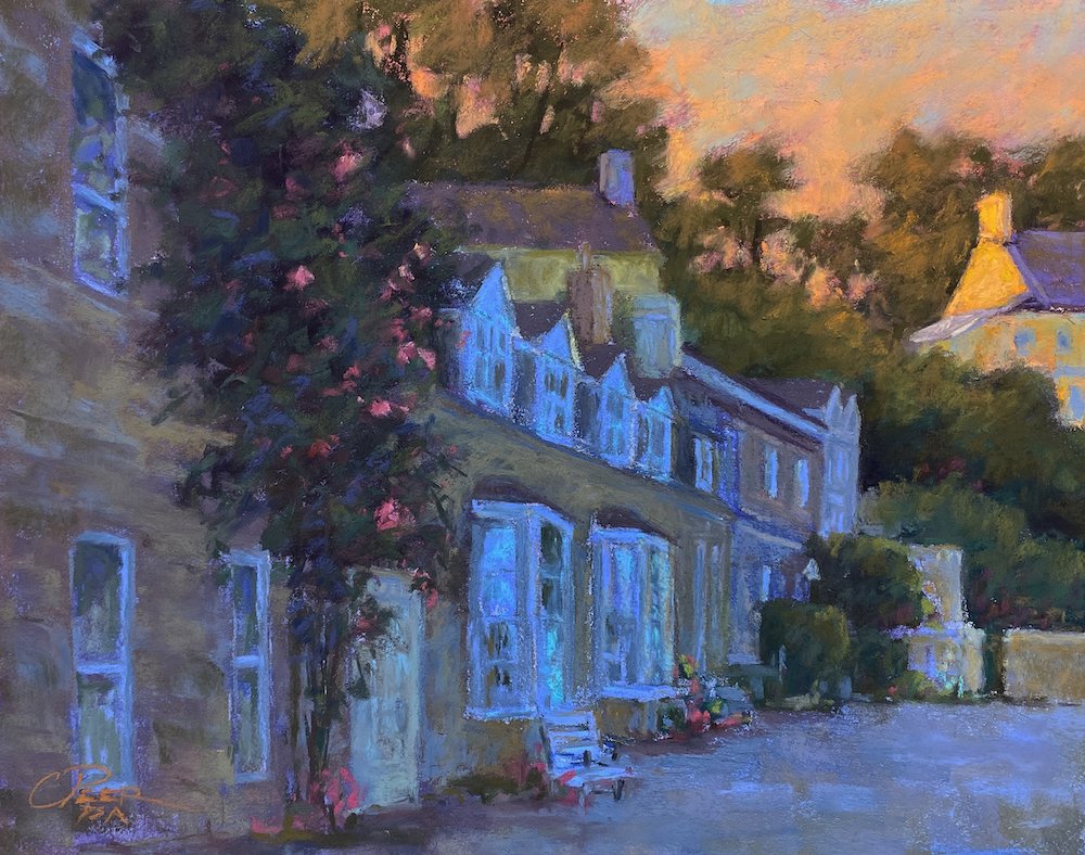    Houses on Castle Street   ,  11" x 14", pastel on sanded paper 