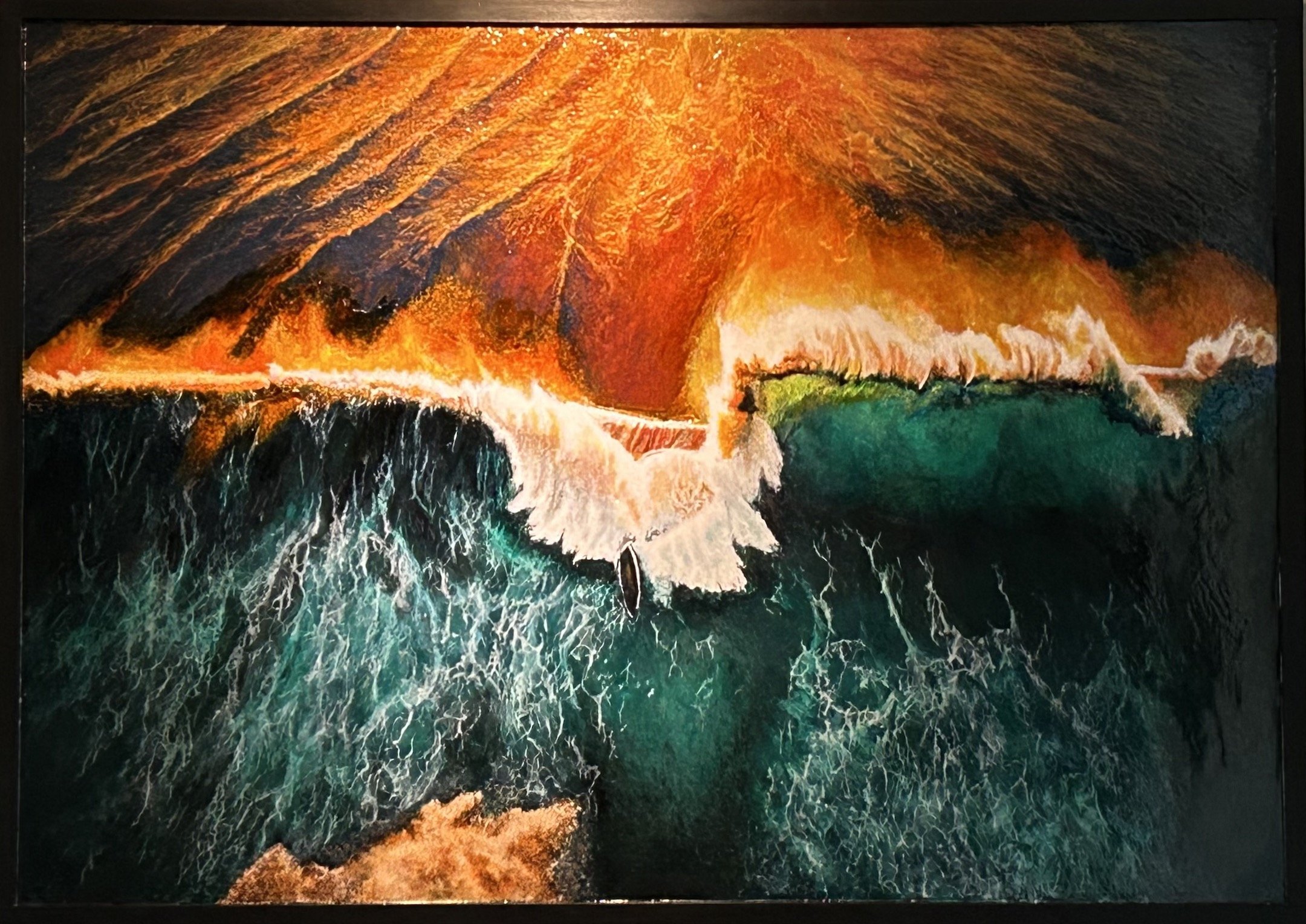    Above the Wave  , 4.5’ x 6.5’, epoxy resin on canvas 