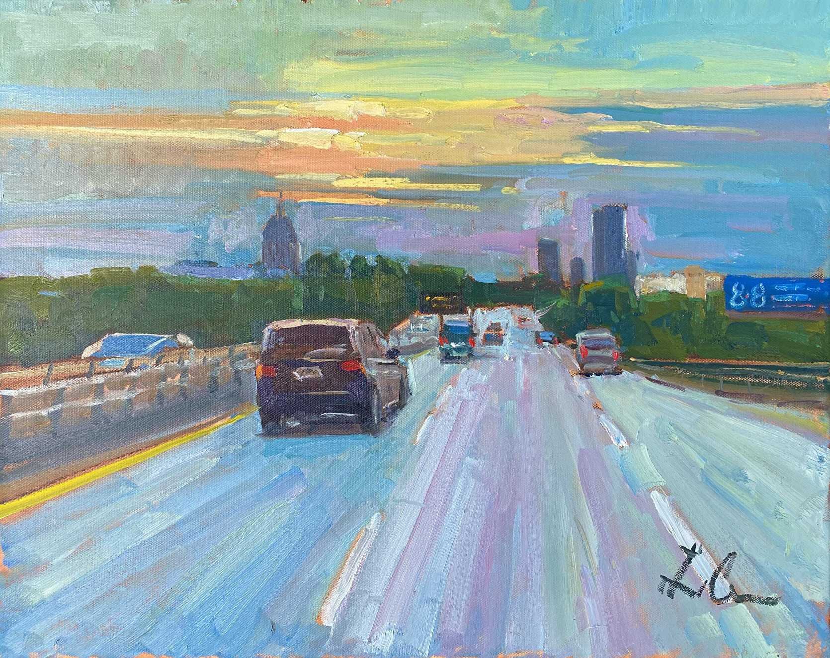    I-630 Morning  , 12” x 16”, oil on canvas 