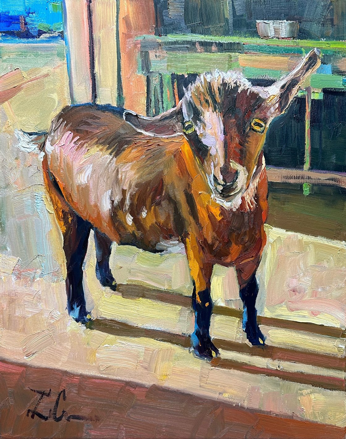    Inquisitive  , 20” x 16”, oil on canvas 