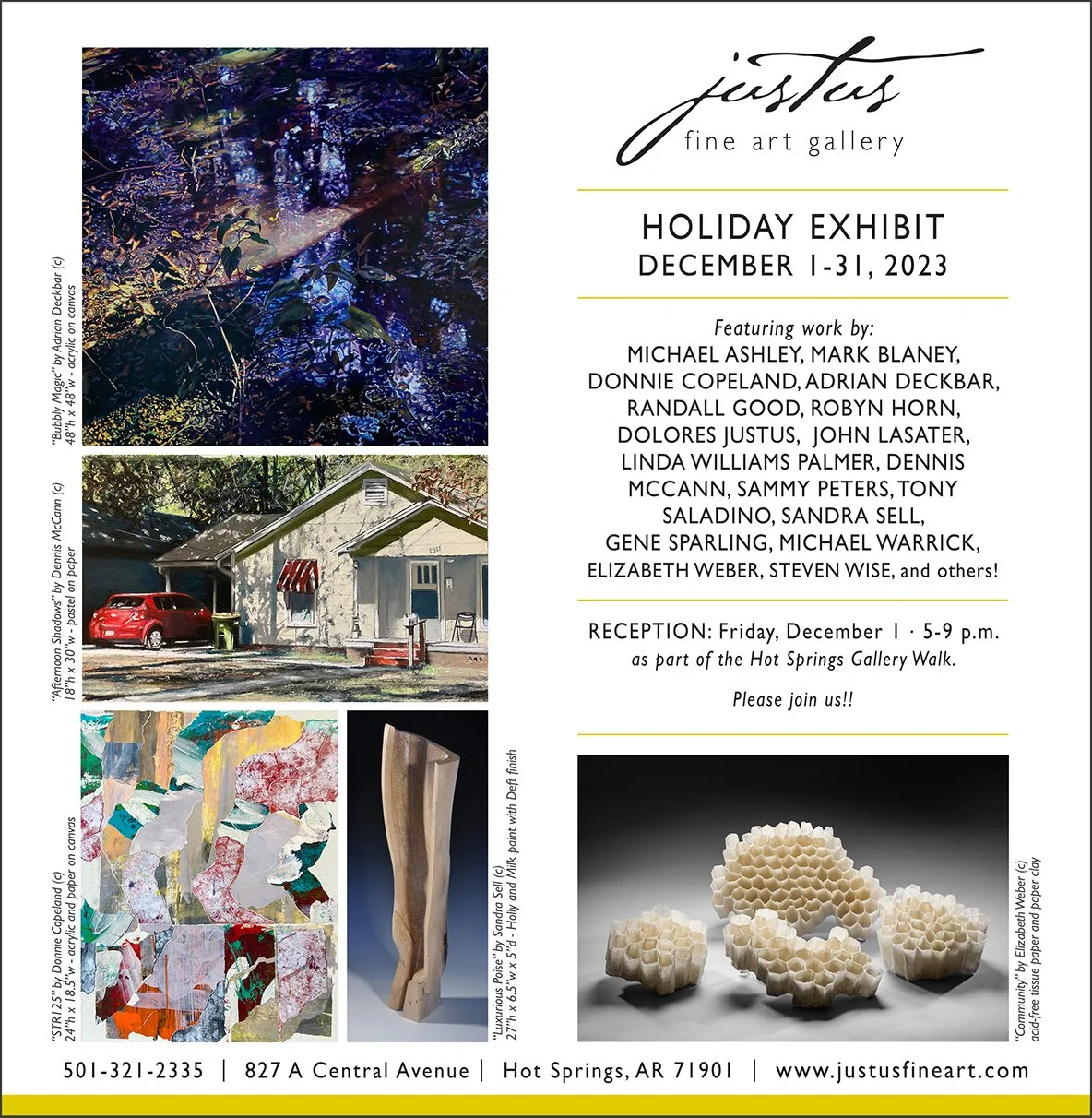 Justus Fine Art Gallery Holiday Exhibit