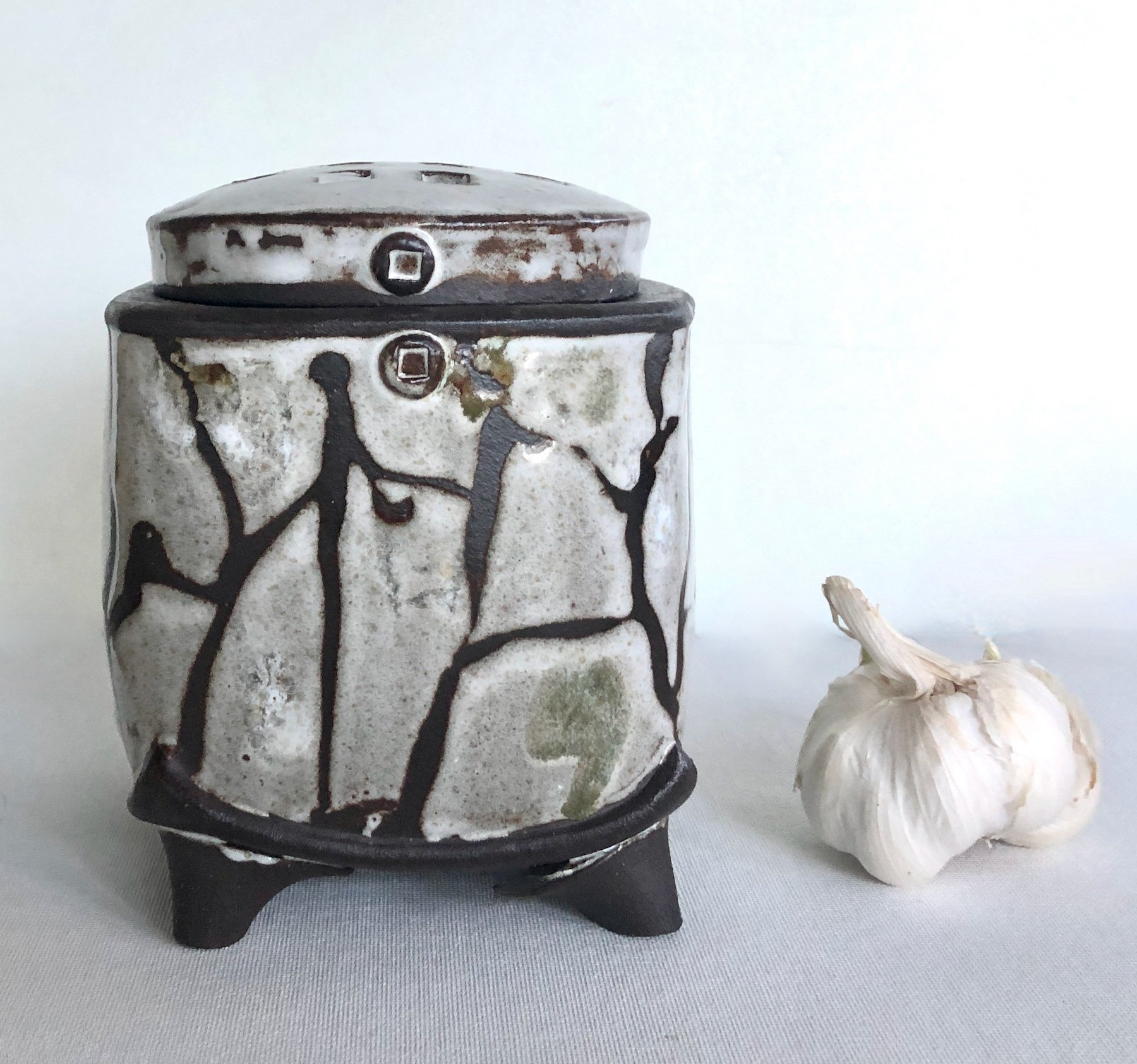   Garlic Keeper  , ceramic stoneware, 7” x 5” x 5” 