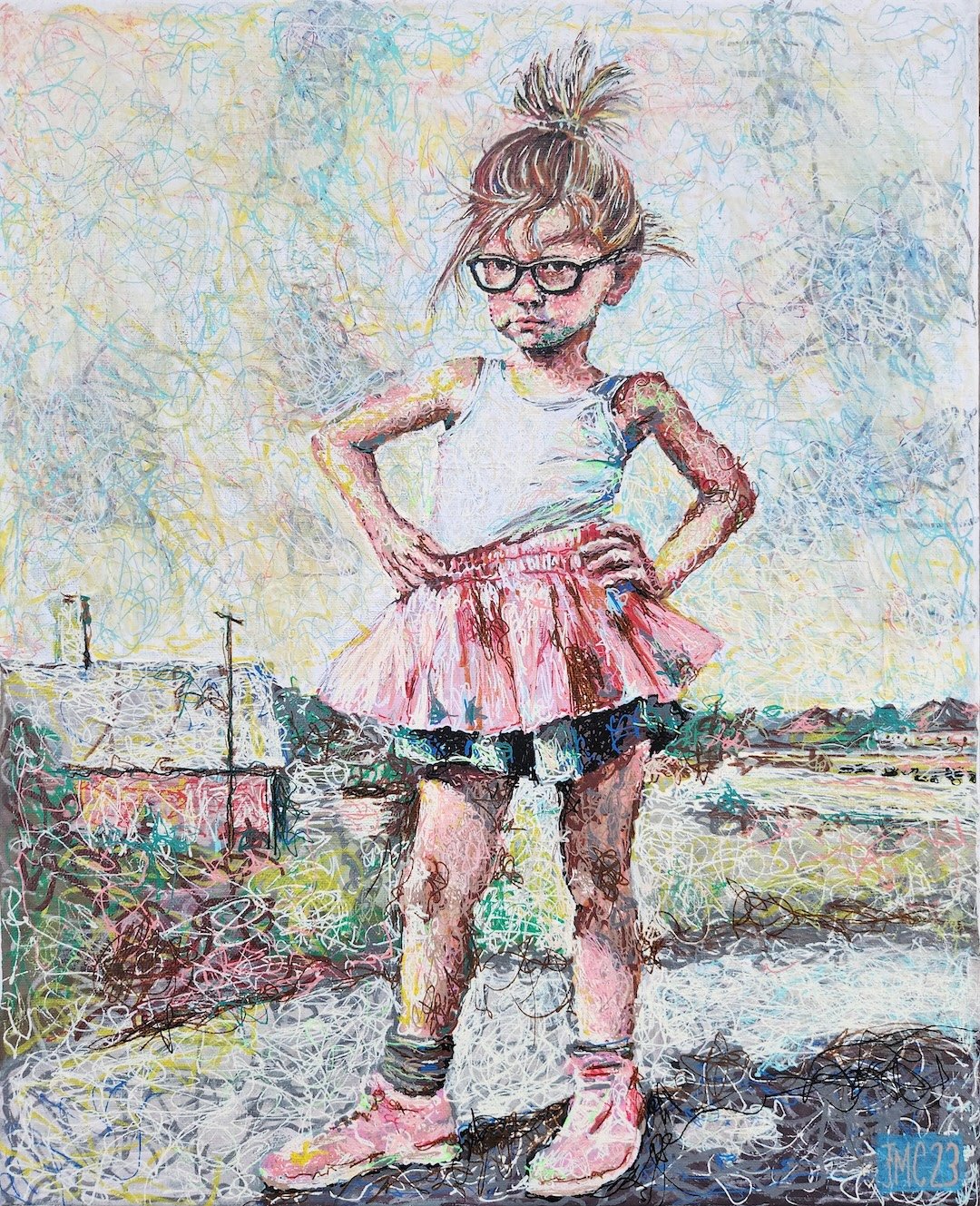    Rebel Girl  , 20” x 16”, acrylic on canvas 