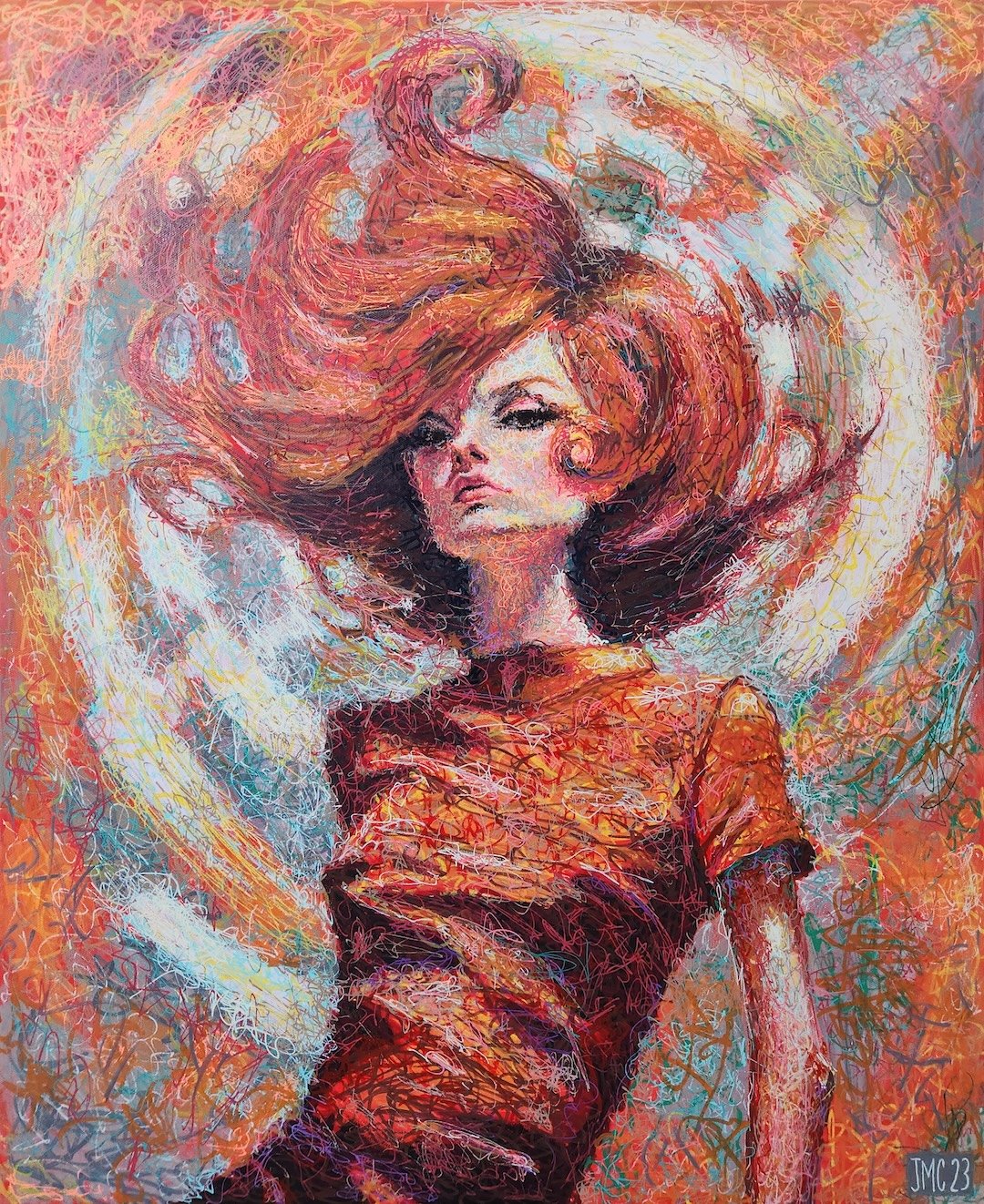    Sin Circle  , 30” x 24”, acrylic on canvas 
