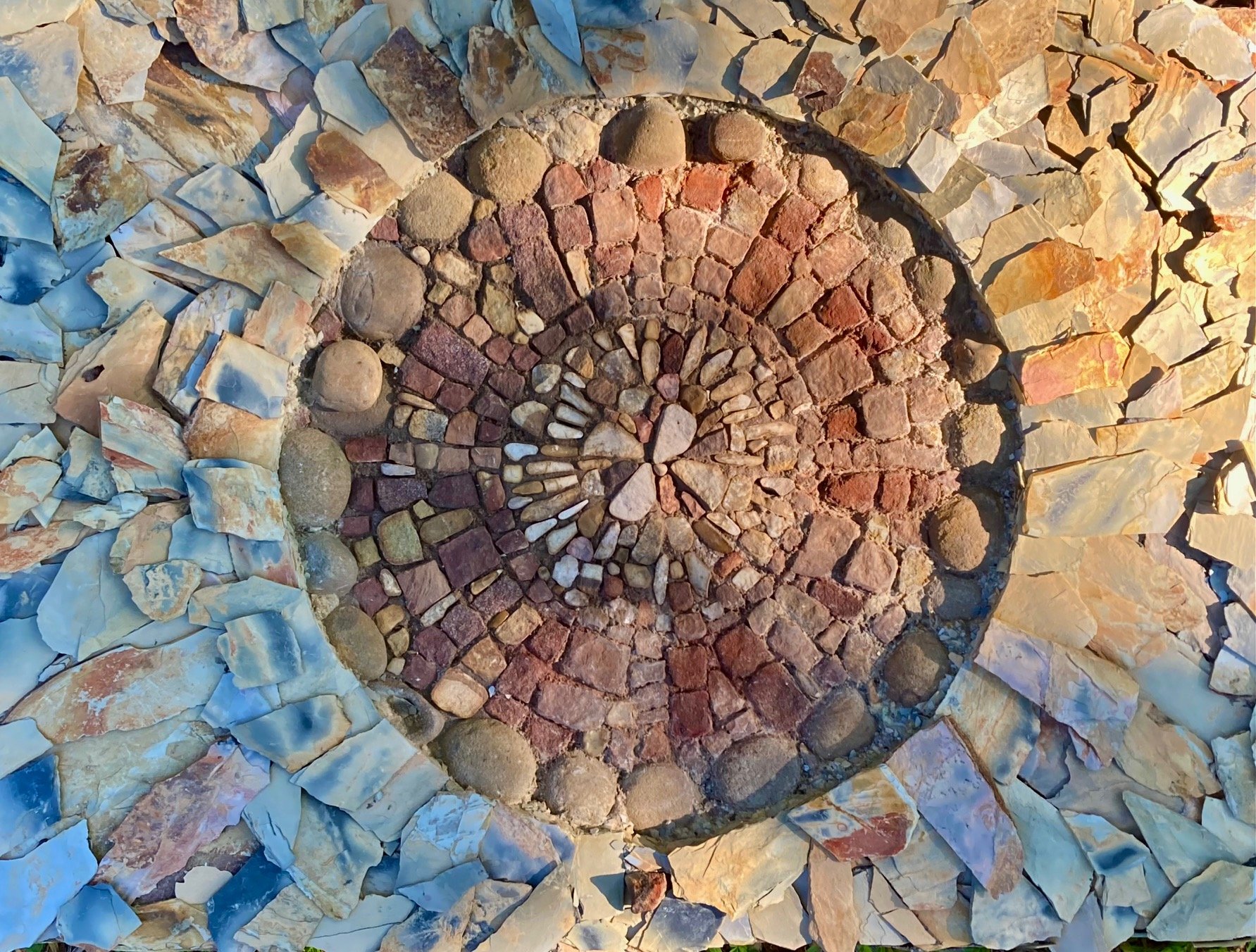    Ouachita Mandala  , 24” x 36” x 5”, Ouachita shale and minerals mounted into polystyrene with resin sand 