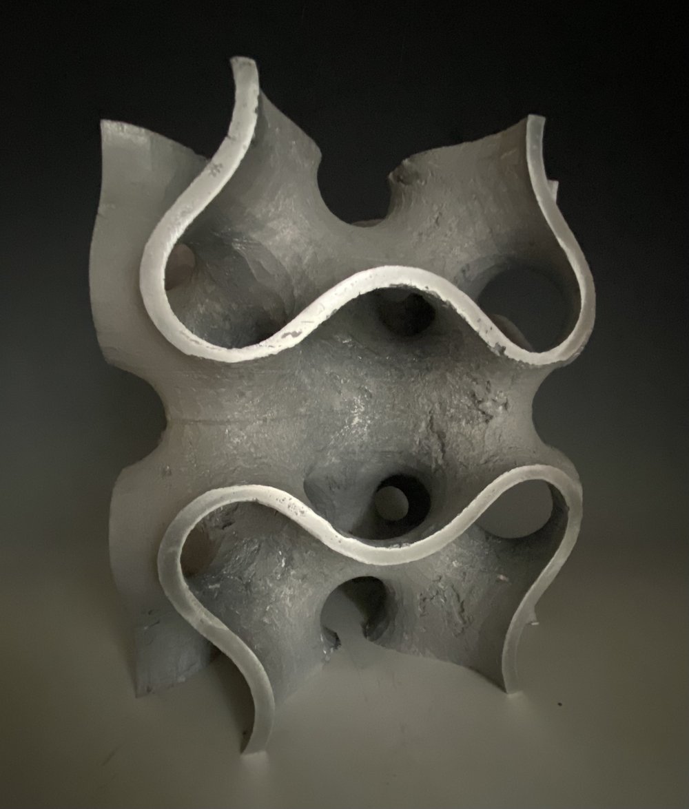    Untitled  , 18” x 18” x 18”, aluminum 