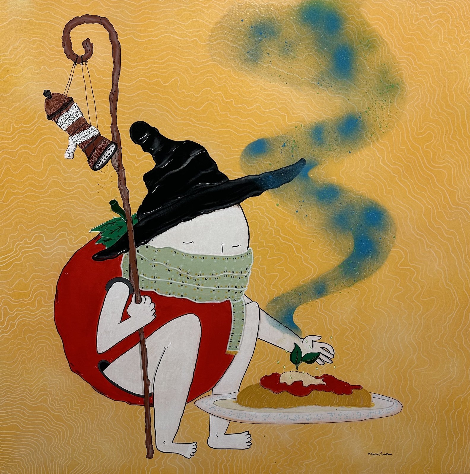    Tomato Wizard  , 36" x 36", acrylic on canvas 