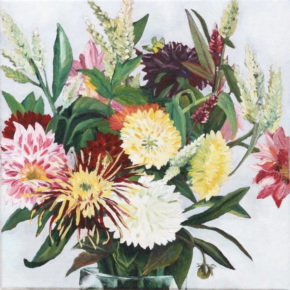    Farmer’s Market Bloom   ,  14” x 14”, acrylic on wrapped canvas 