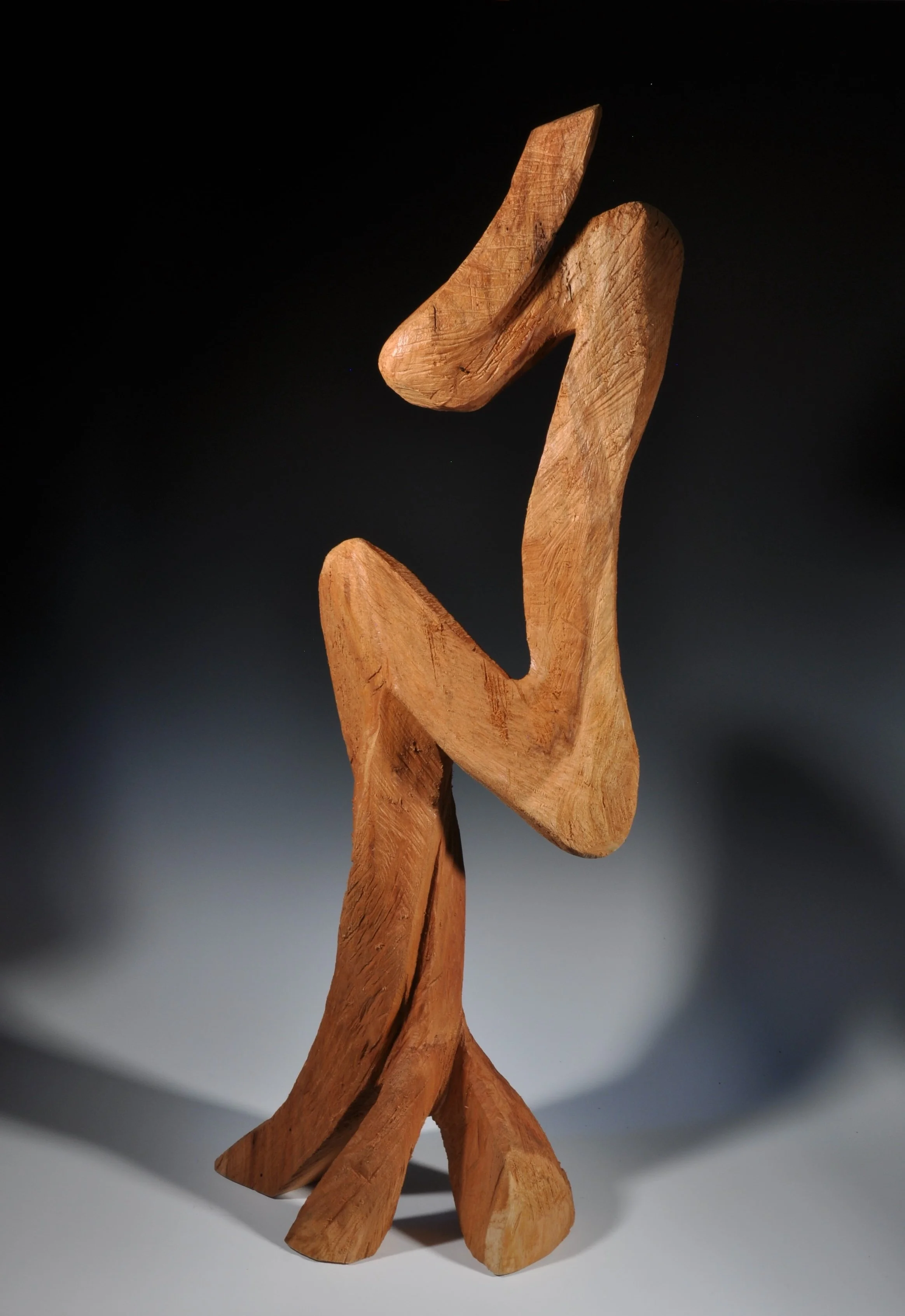    Cursive Line  , cherry, 38.5” x 14” x 7” 