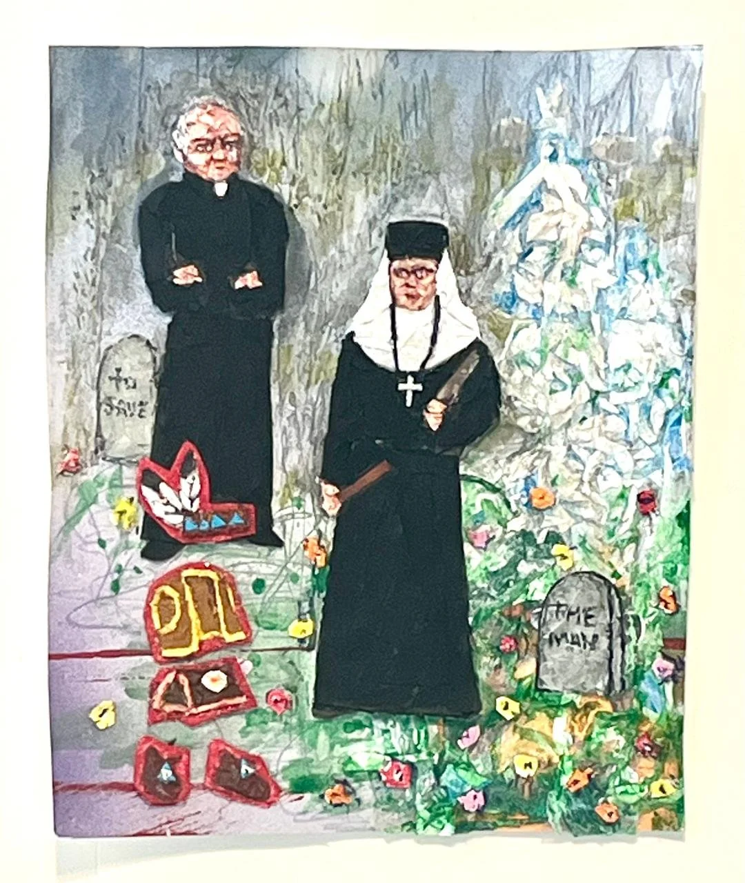 To Save The Man , 12” x 8”, mixed media on paper