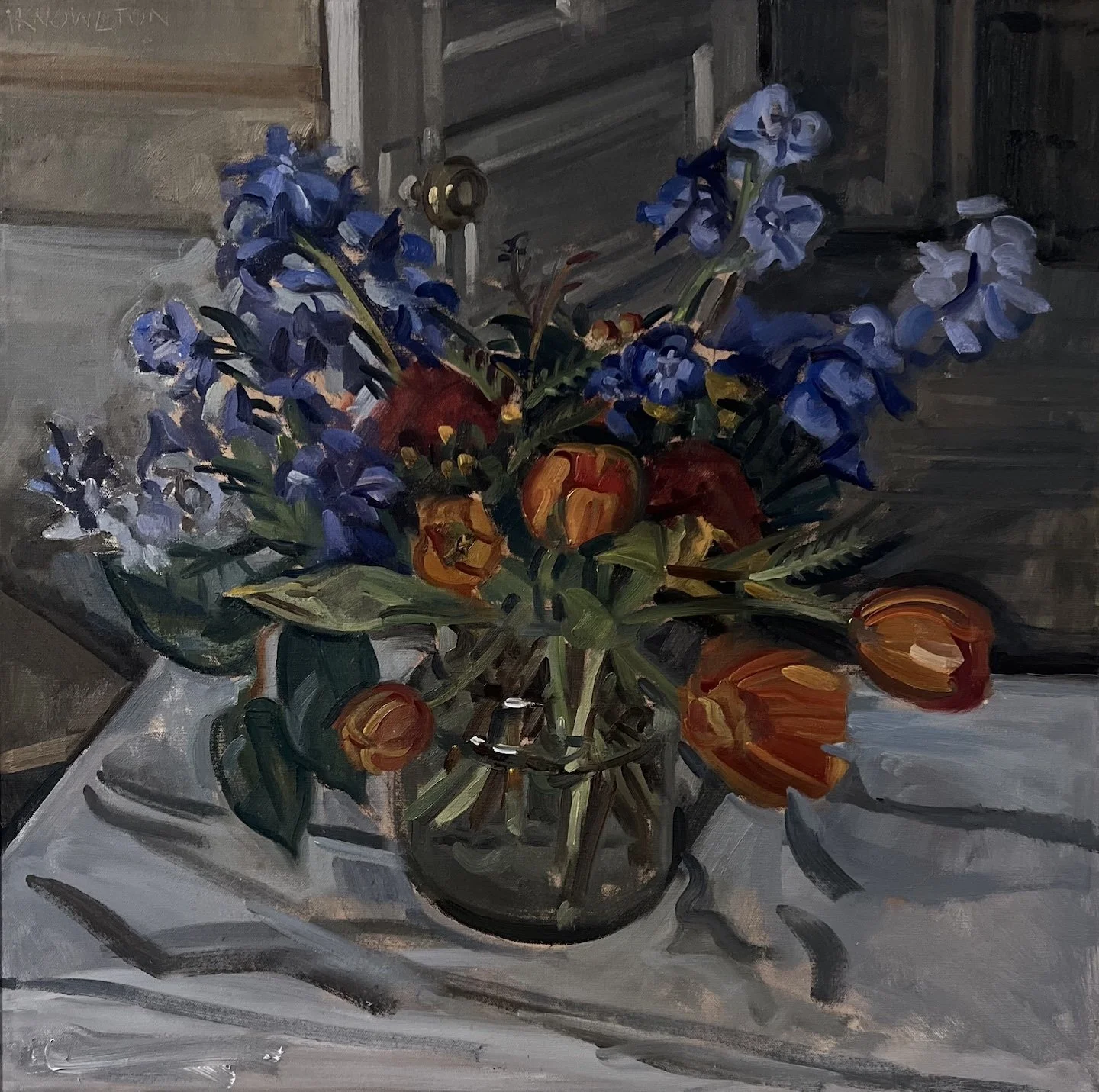 Remy’s Flowers , 24” x 24”, oil on canvas