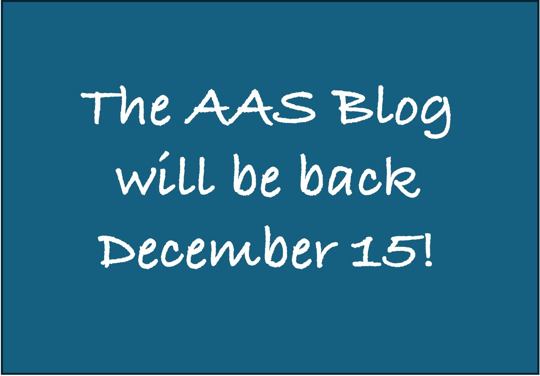 Interviews will start up again Dec 15