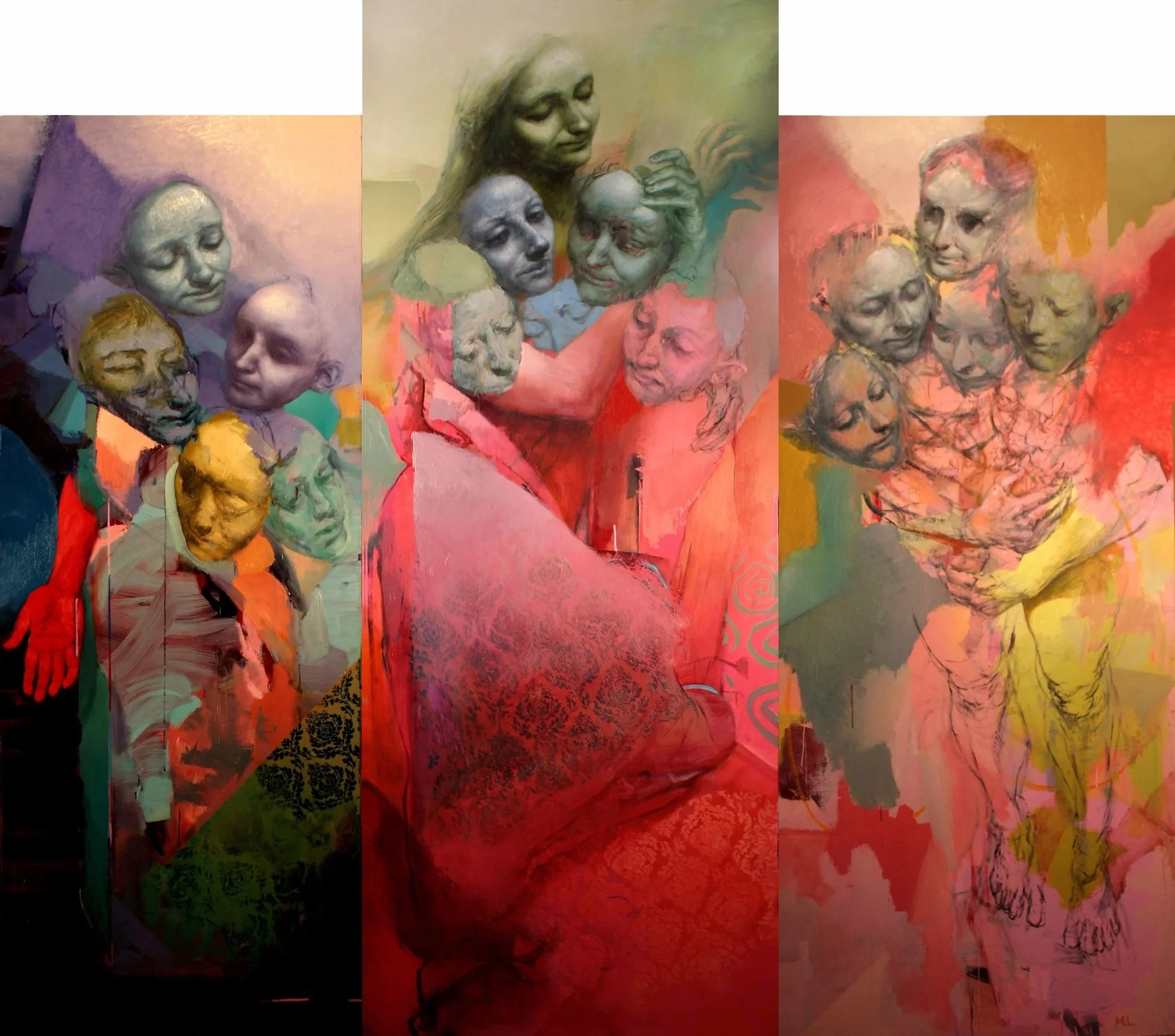    Top Heavy (Triptych)  , 84” x 108”, oil on canvas 