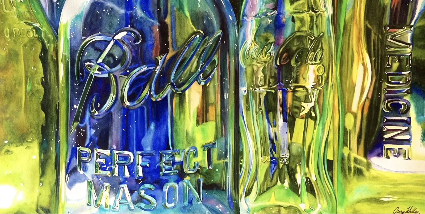    Perfect Medicine  , 18” x 35”, watercolor on paper 