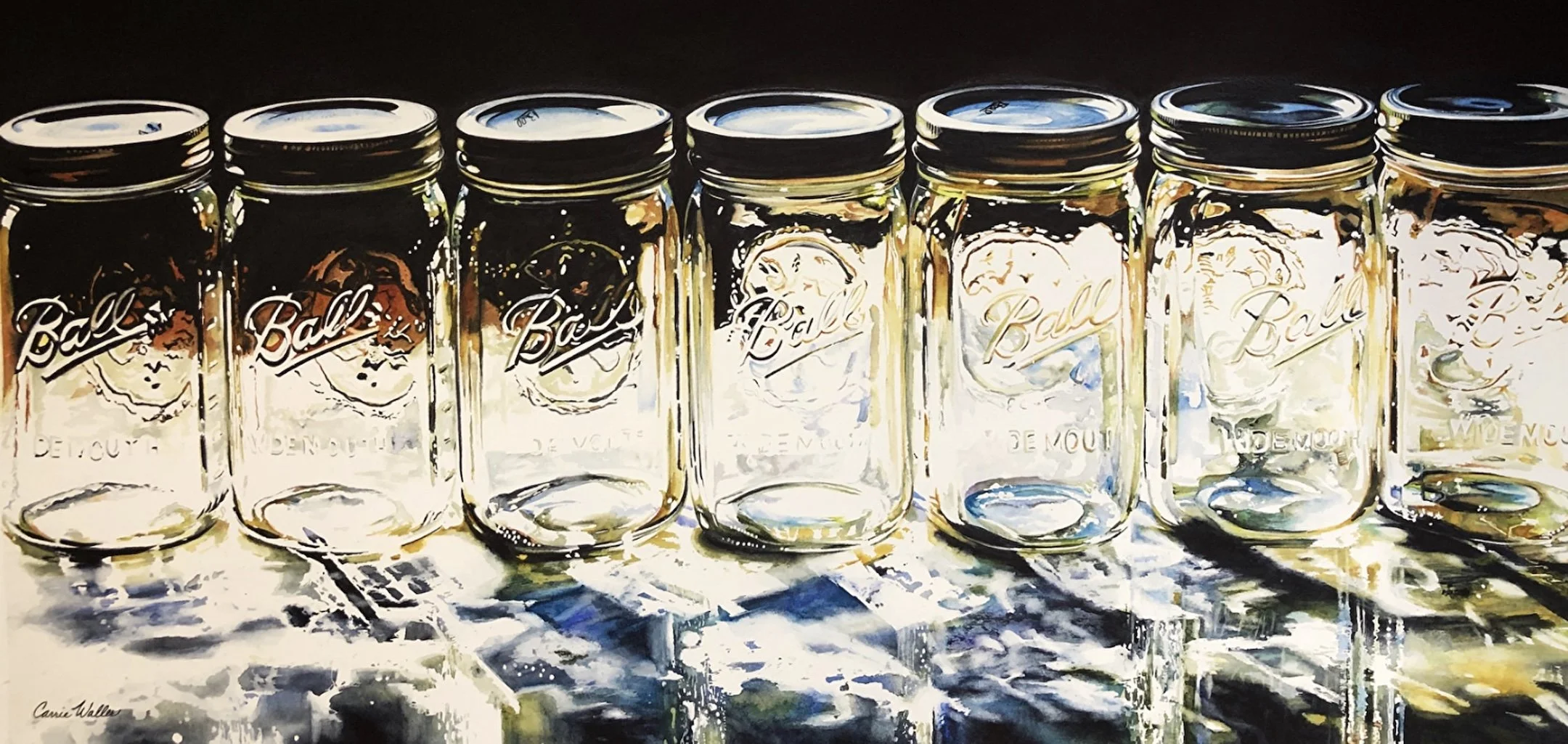    Conservation  , 16’ x 32”, watercolor on paper 