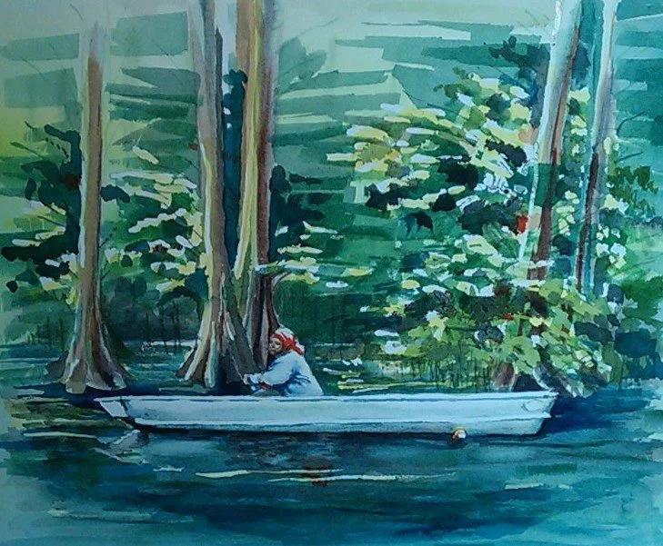    Bayou Belle  , watercolor on paper, 11"x15" 
