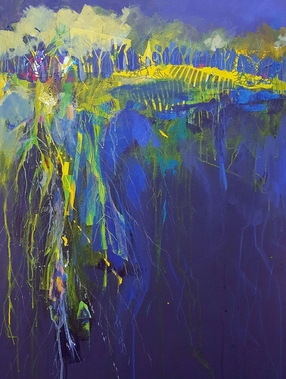    Roots  , acrylic on canvas, 36" x 24" 