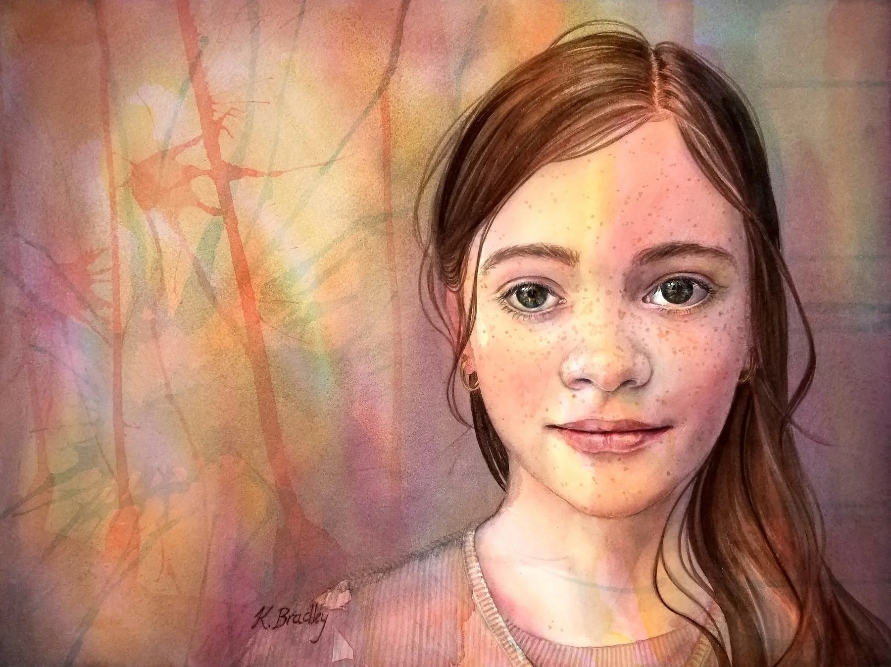    Mia  , 12” x 16”, transparent watercolor on paper 