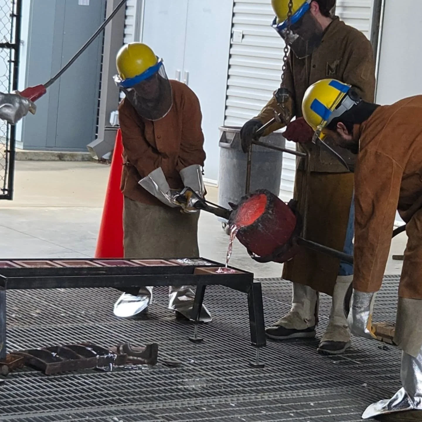  Metal casting with Michael LeBlanc. 