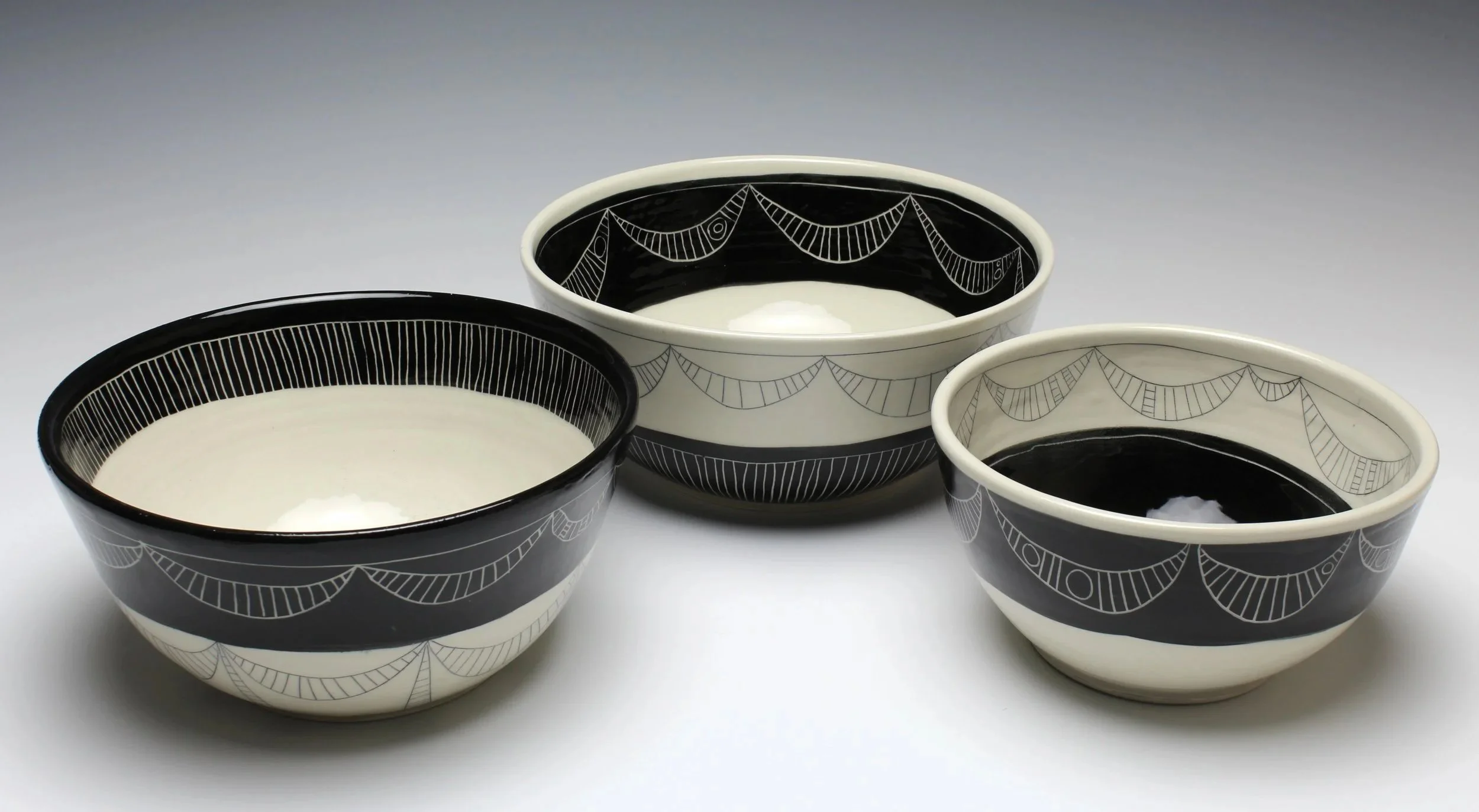    Nesting Bowl Set  , porcelain, underglaze, glaze 