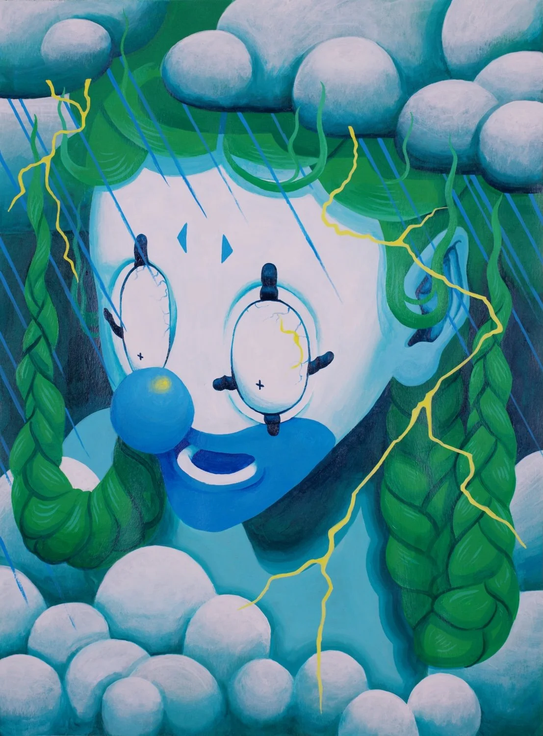    Brainstorm  , 24” x 18”, acrylic on paper 