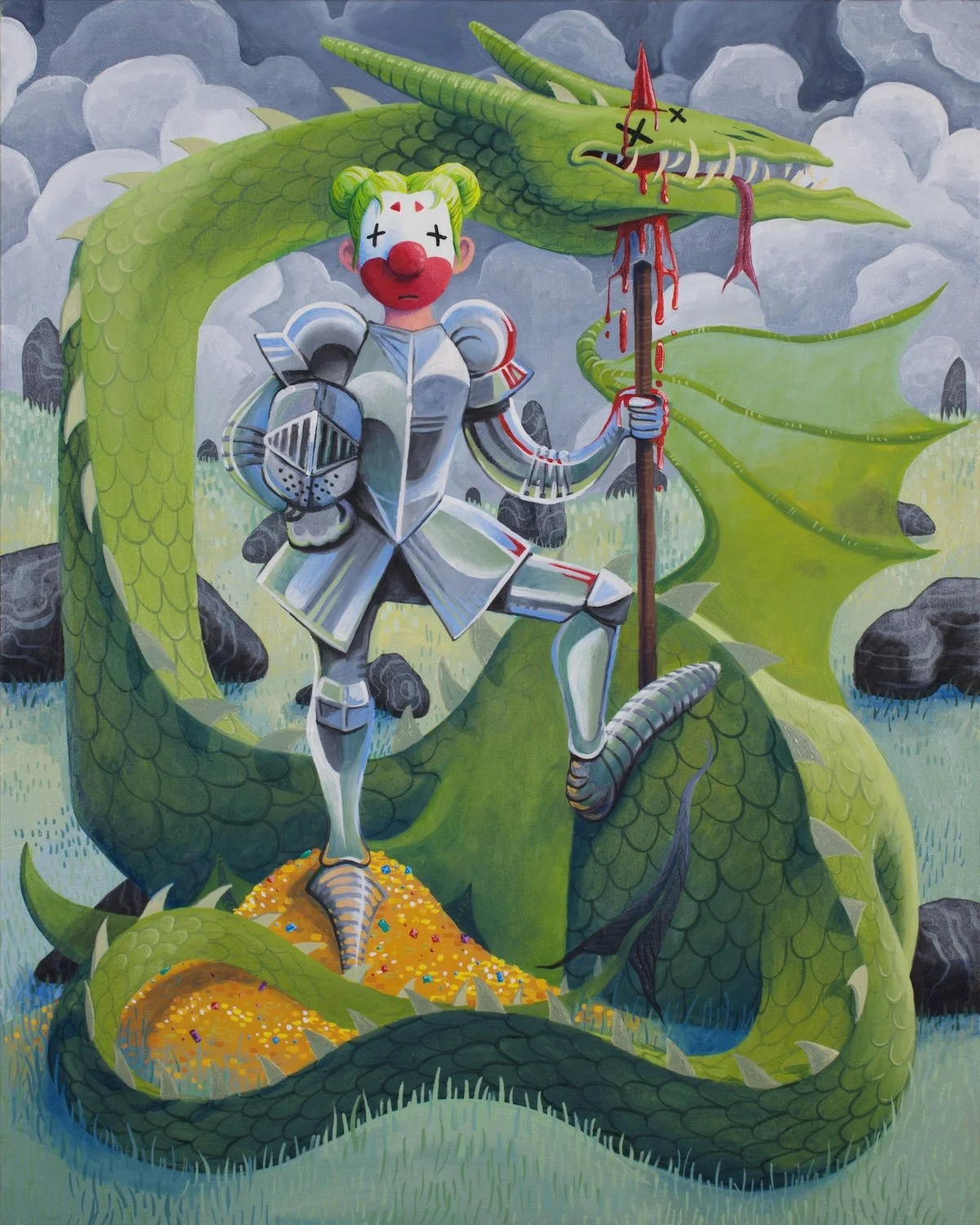    Pepper, the Dragon Slayer  , 30” x 24”, oil on canvas 