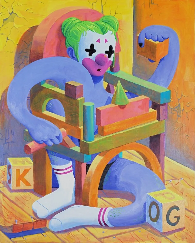    Pepper, the Architect  , 27” x 21”, acrylic and oil on canvas 