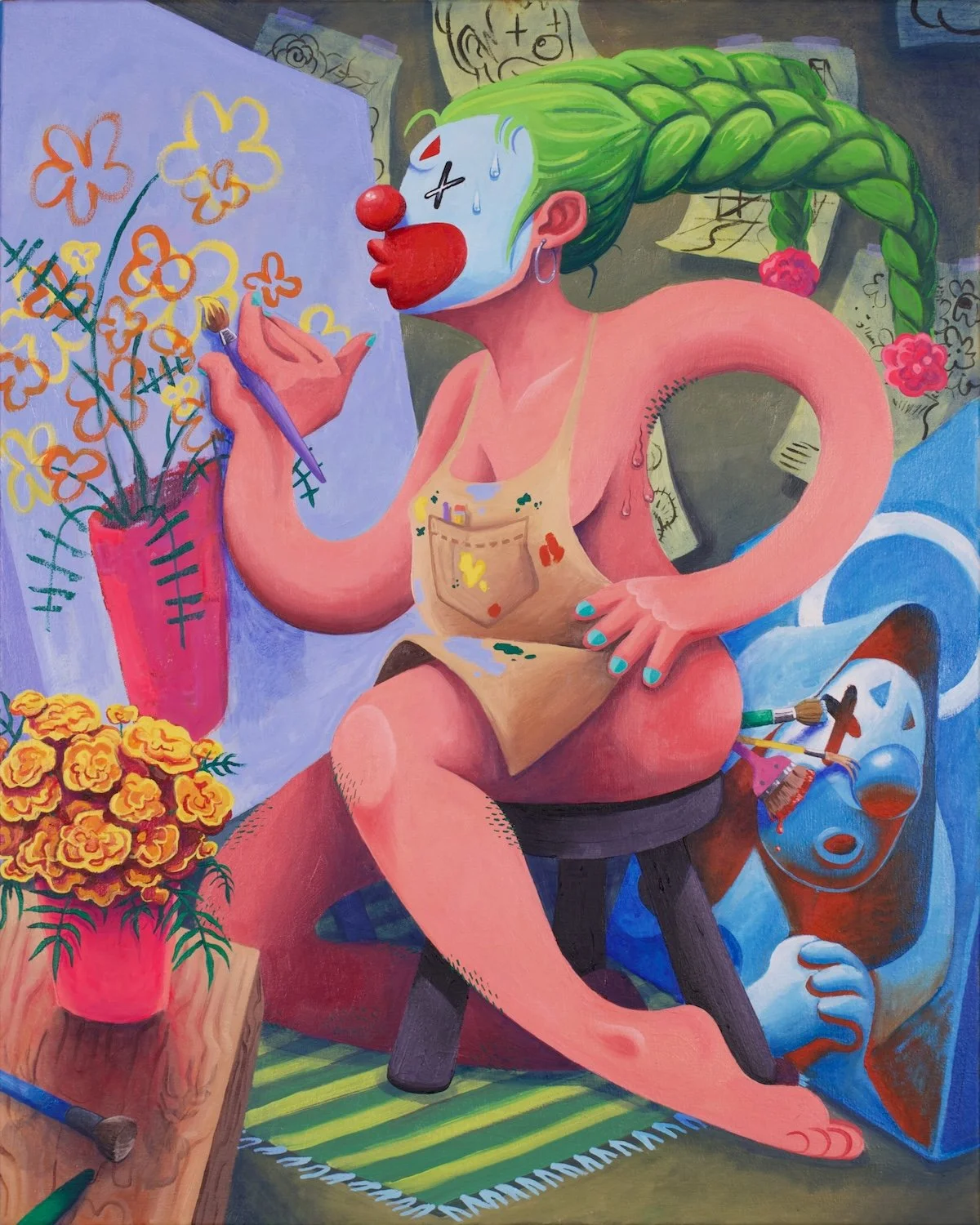    Pepper, the Master Painter  , 30” x 24”, oil on canvas 