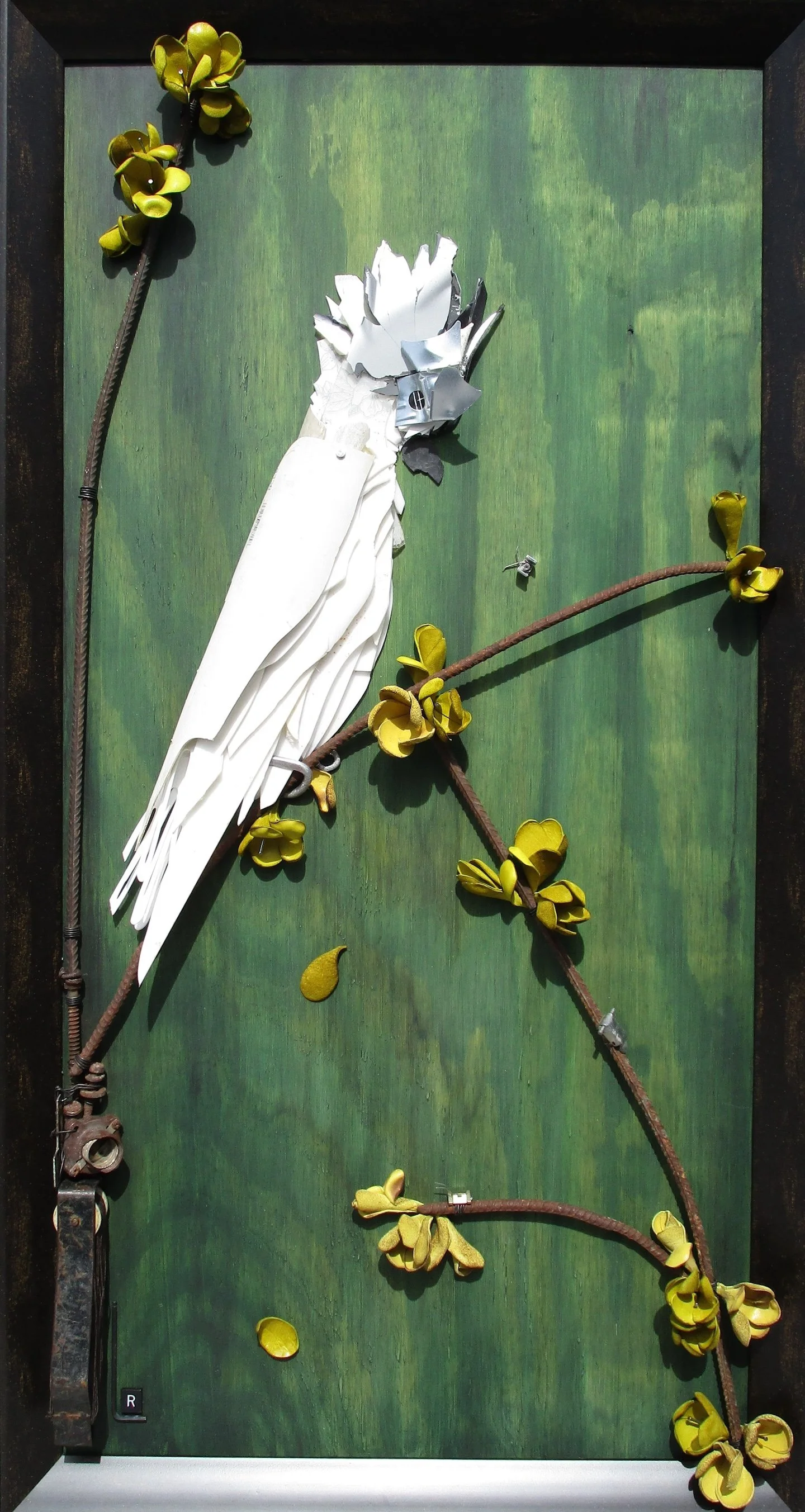    Bird in Paradise, Andalay, the Lee-Shard Cockatoo  , 36” x 24”,&nbsp;mixed media 
