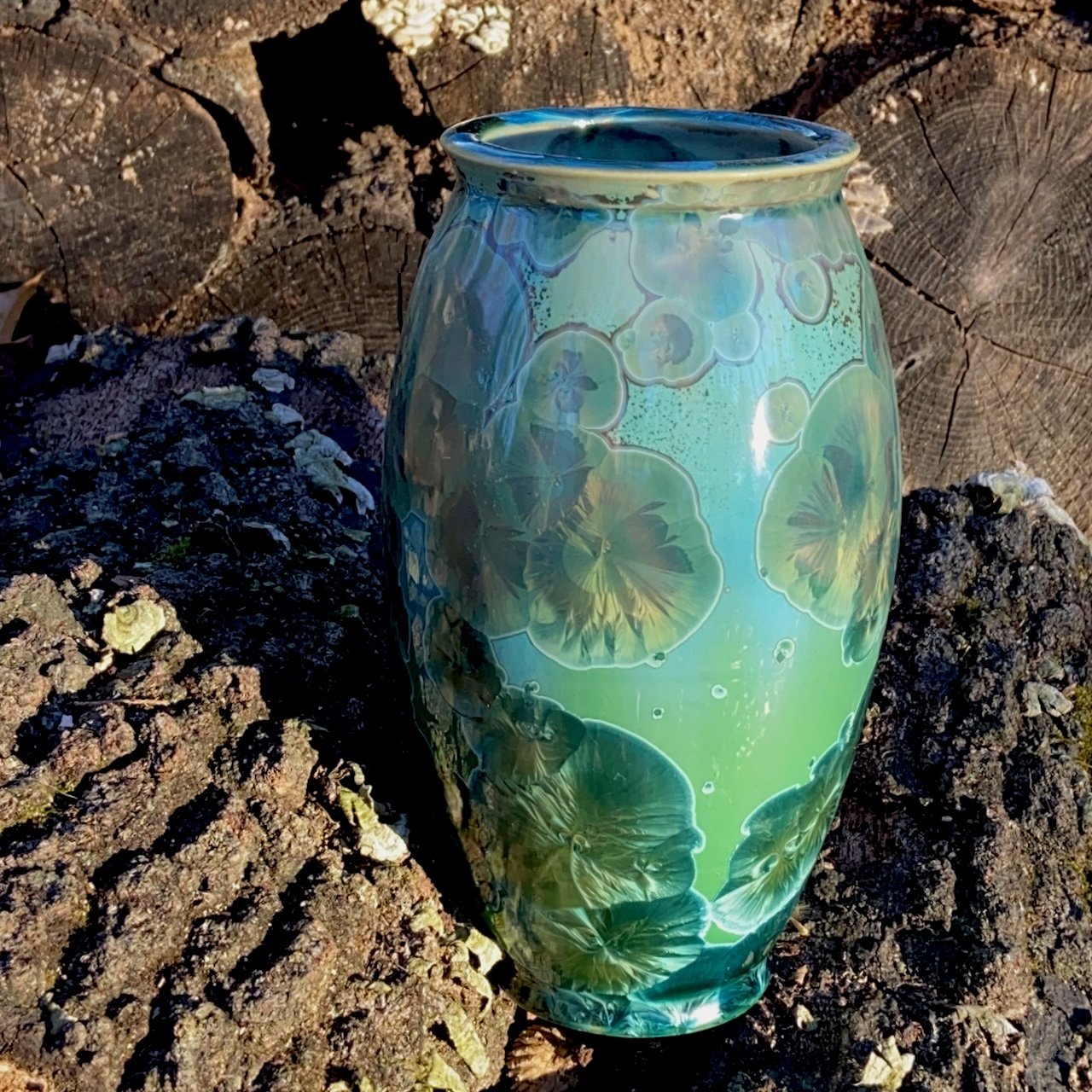    Medium Green Vase  , porcelain, 9”’ x 4” 