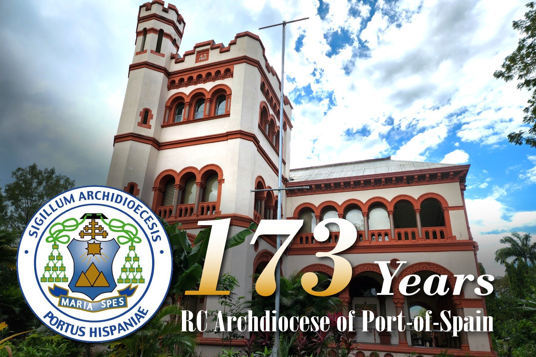 Happy 173rd Anniversary to the Roman Catholic Archdiocese of Port-of-Spain!!! 🎆🎉

Since it's designation, The RC Archdiocese of Port-of-Spain has been dedicated to serving the various ministries of the Catholic Church and the people of our nation, 