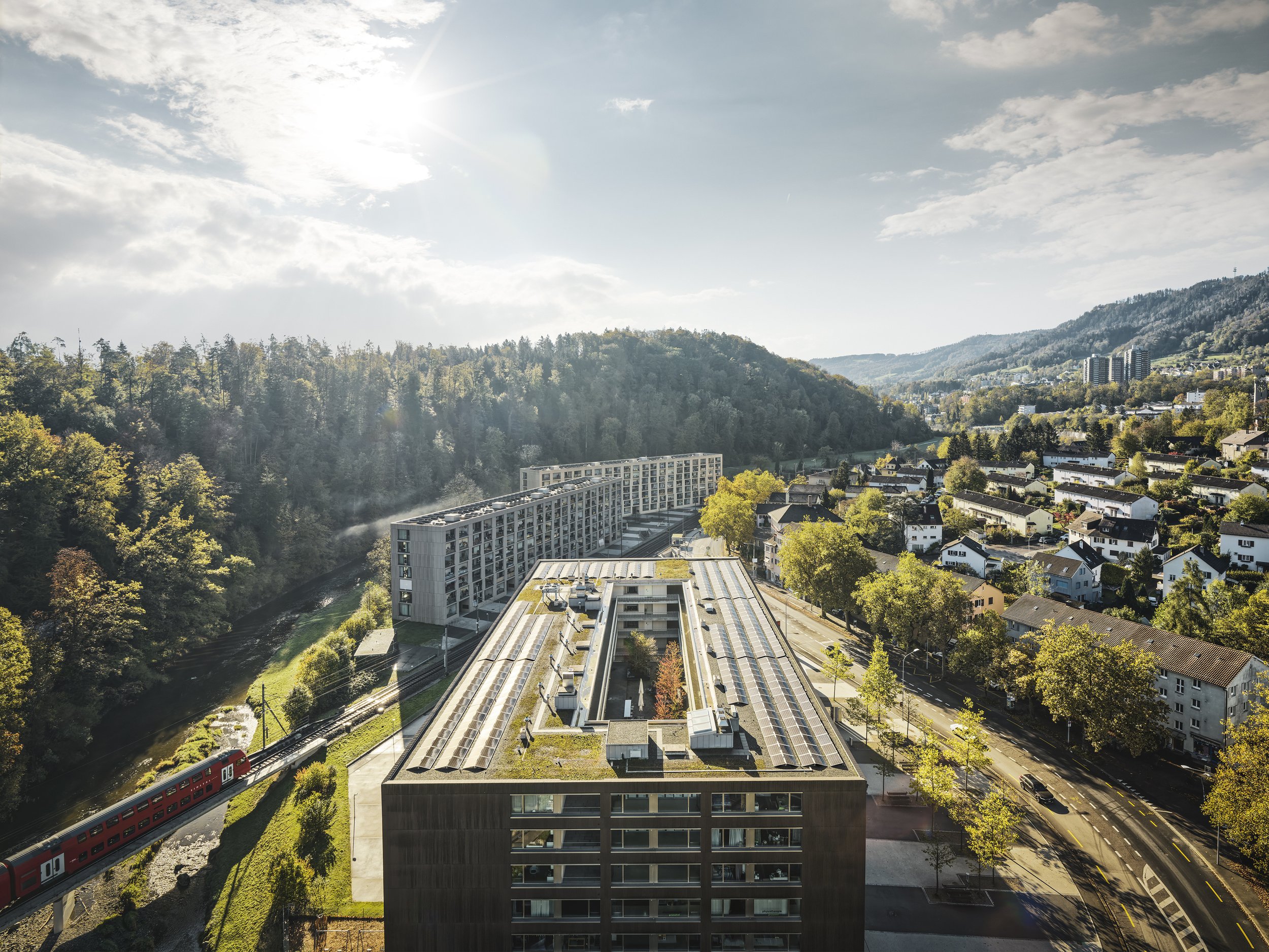 Sihlcity / Sihlkurve, Zürich, Diverse Solaranlagen auf Dächer
