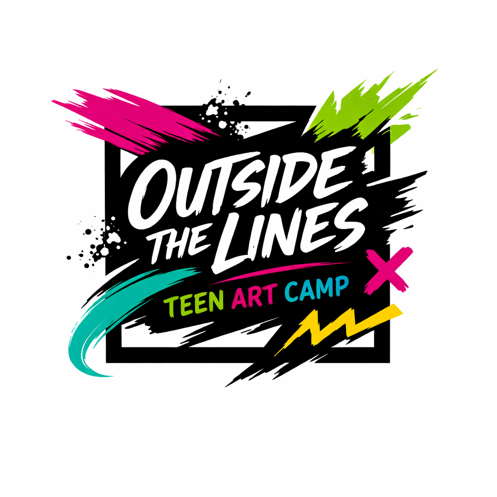 A young girl with long dark hair is drawing on a blackboard with a yellow pencil, while a wooden mannequin figure stands nearby on the table in a classroom setting.