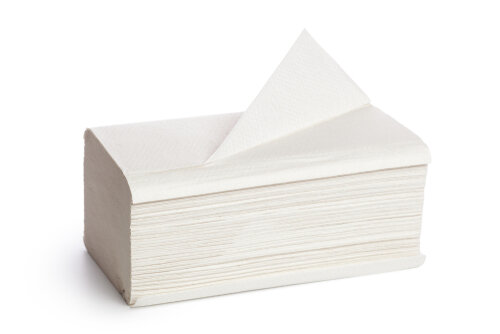 Single Fold White Paper Towel