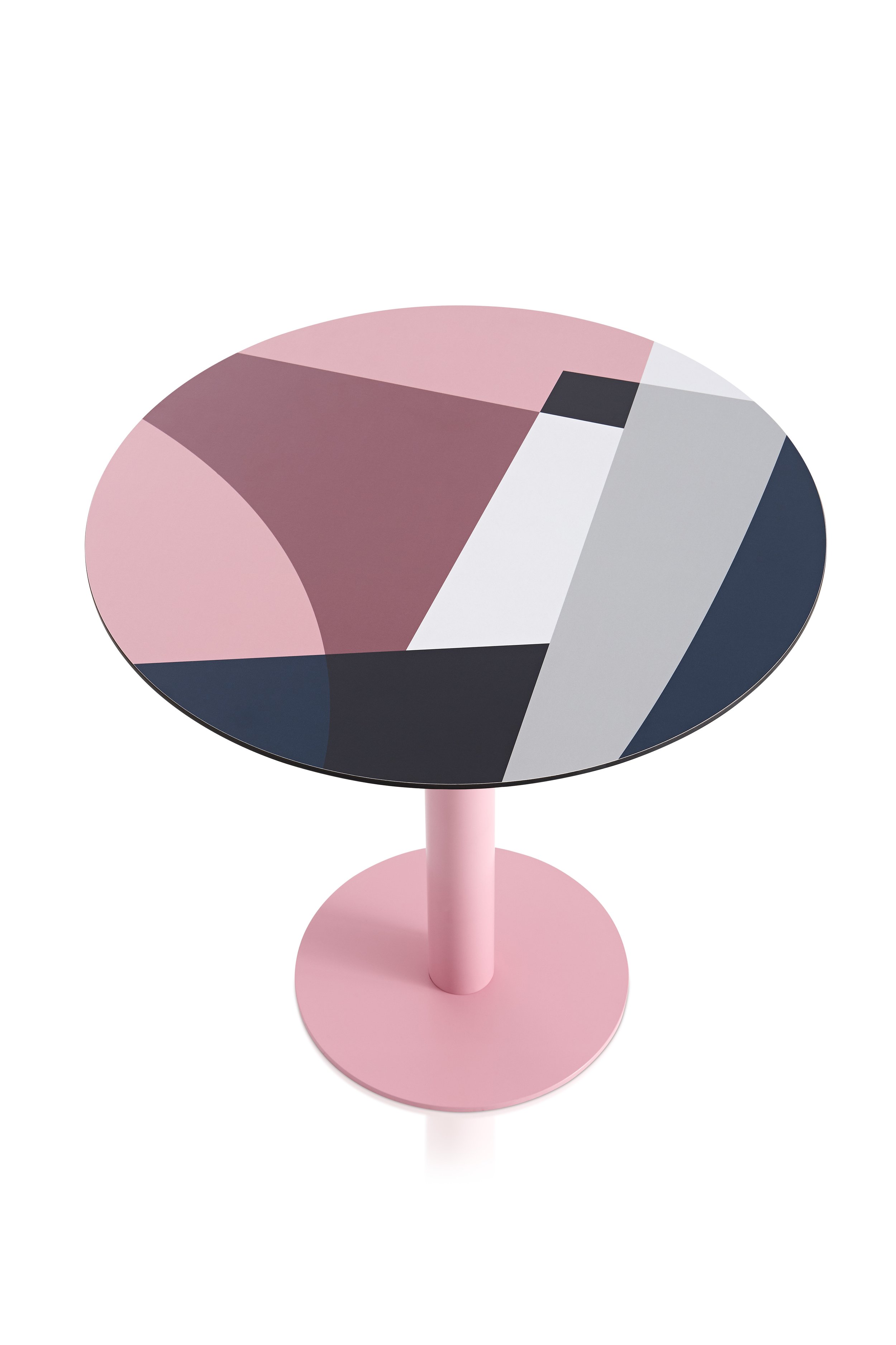 Abstrakt Mona column leg dining table d80-top-pink.jpg