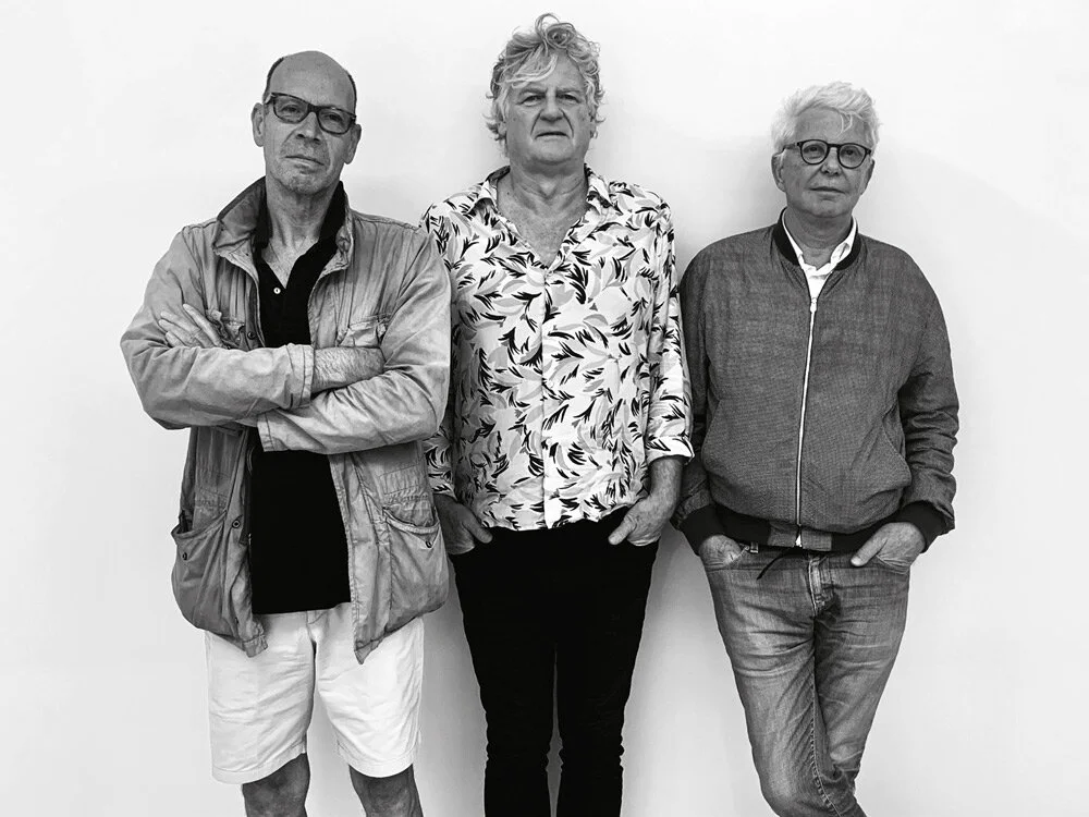 Boyz n the hood, Paris, France 2020 From left to right: Mart Engelen, Rodolphe Burger, André Magnin